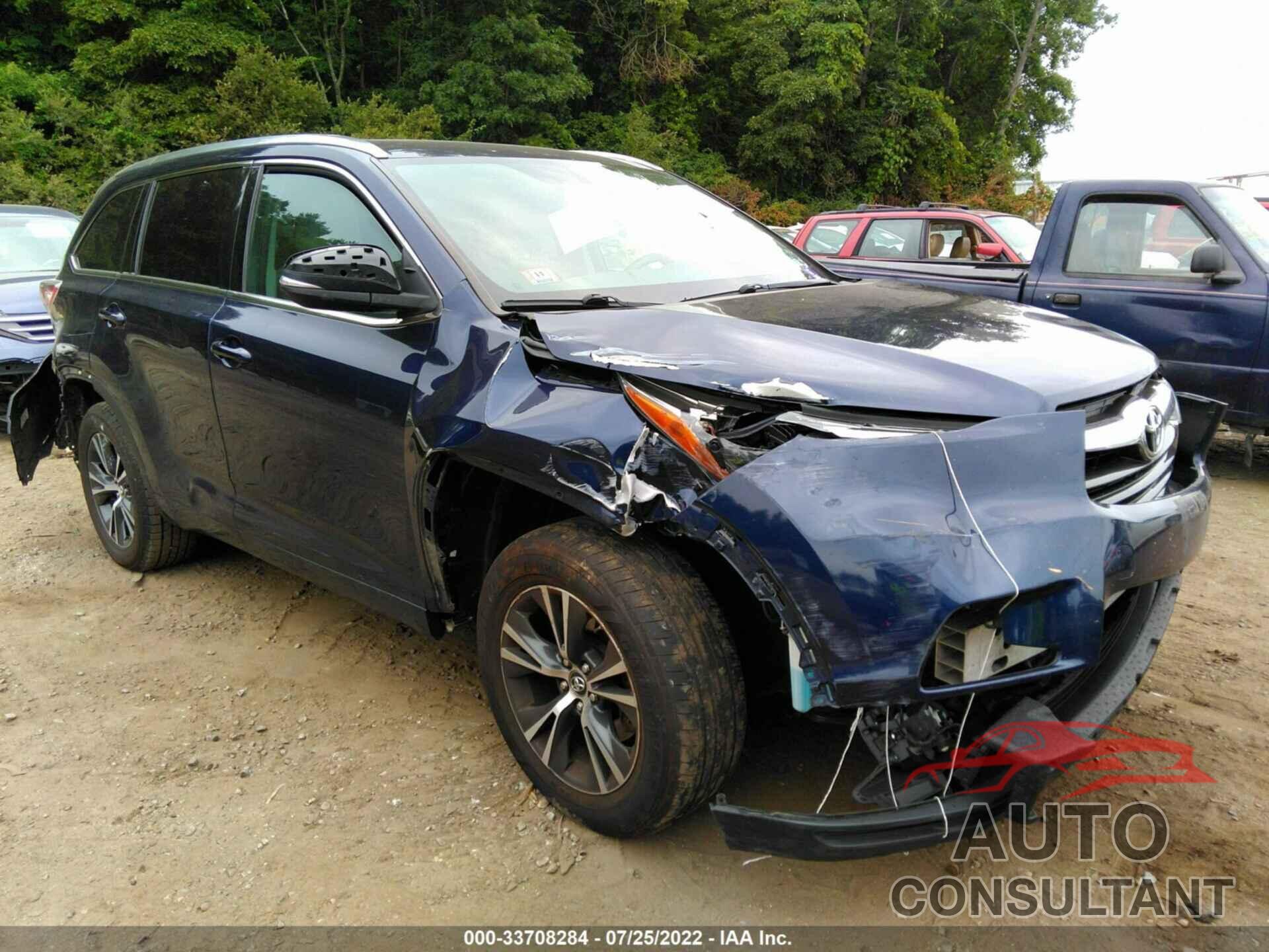 TOYOTA HIGHLANDER 2016 - 5TDJKRFH9GS299642