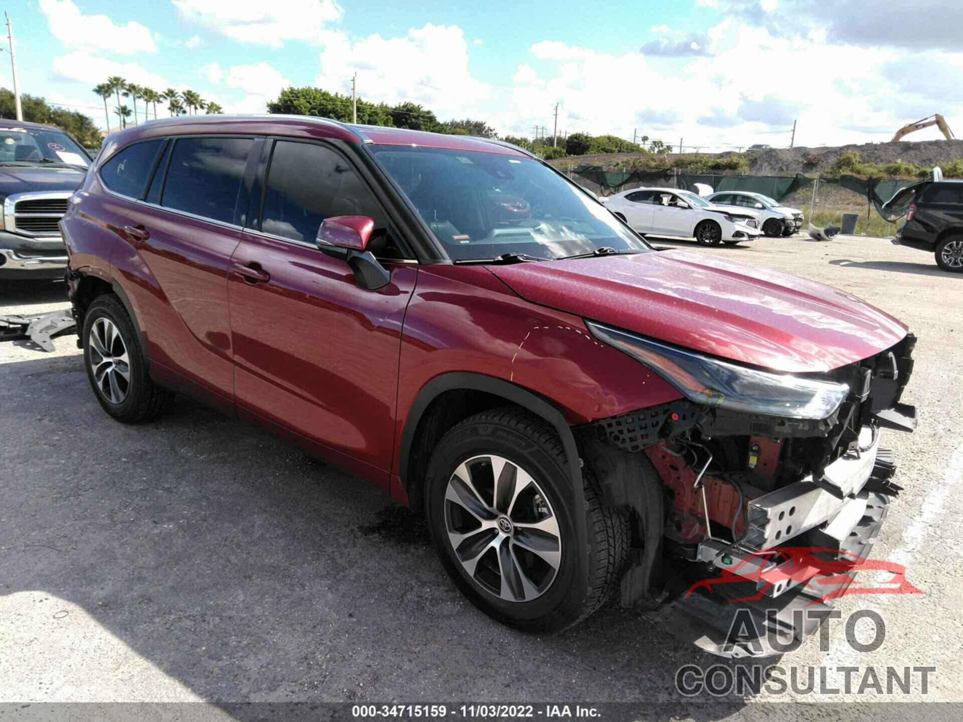 TOYOTA HIGHLANDER 2021 - 5TDGZRAH4MS046849