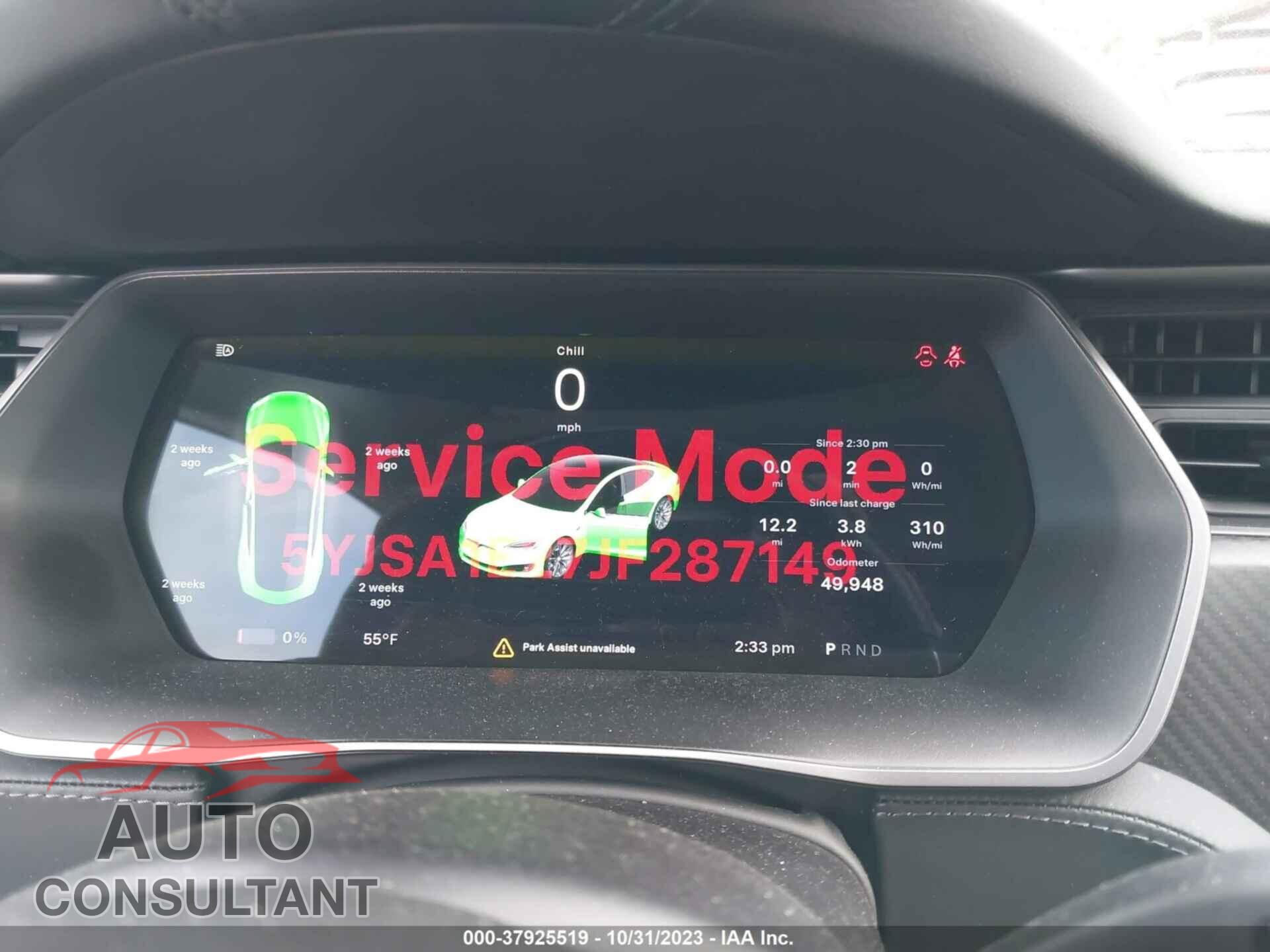 TESLA MODEL S 2018 - 5YJSA1E27JF287149