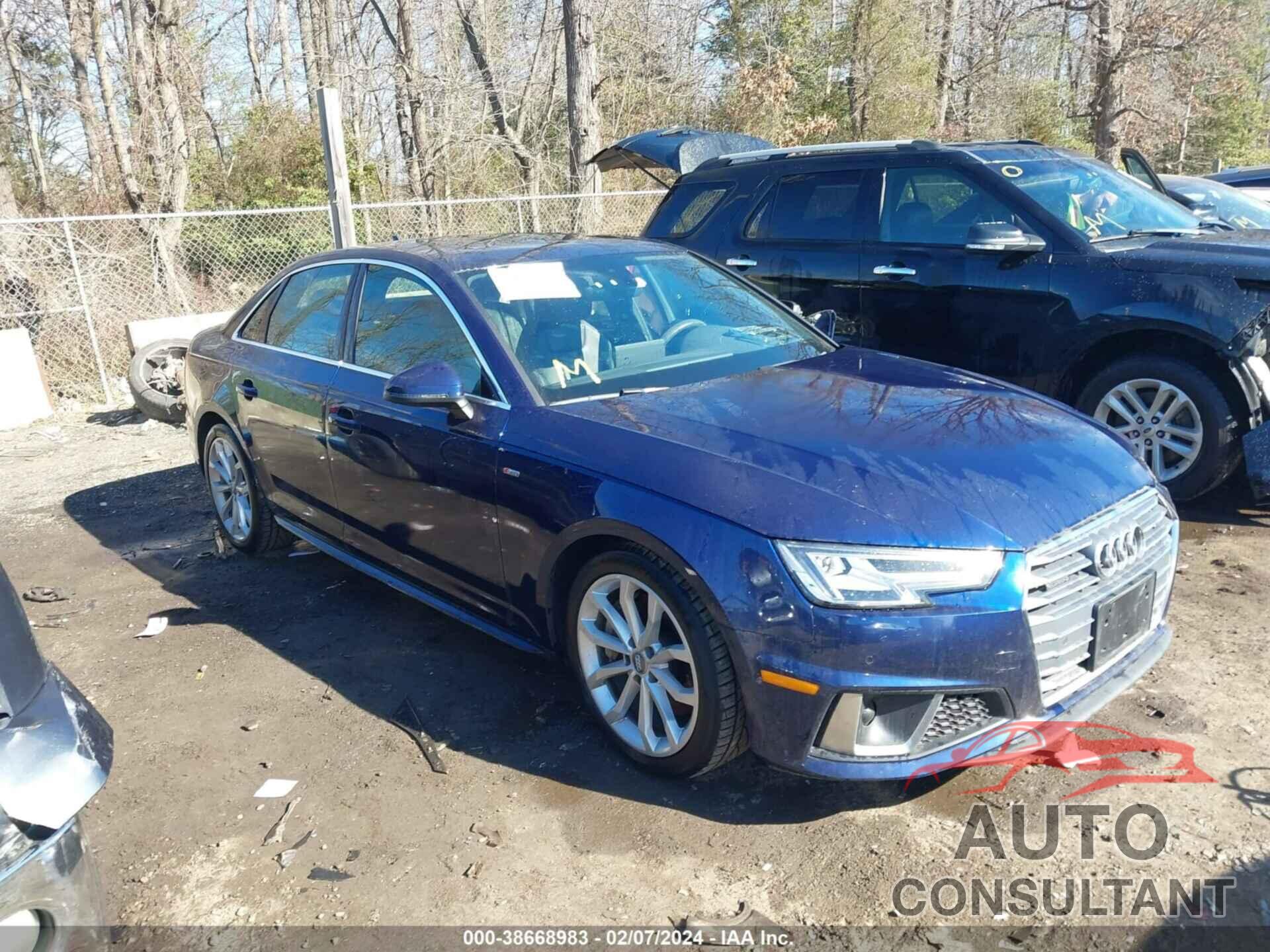 AUDI A4 2019 - WAUENAF44KN011433