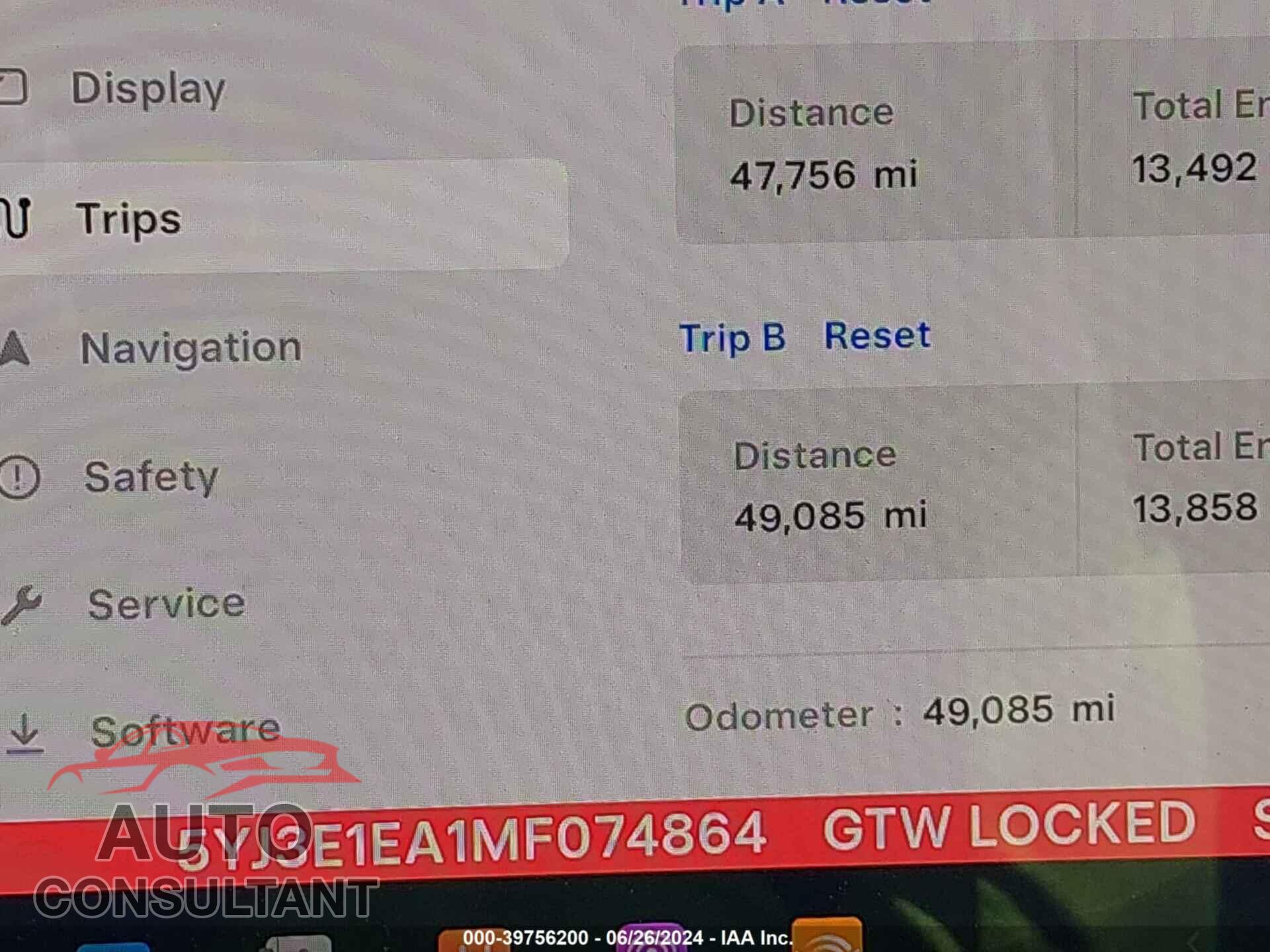 TESLA MODEL 3 2021 - 5YJ3E1EA1MF074864