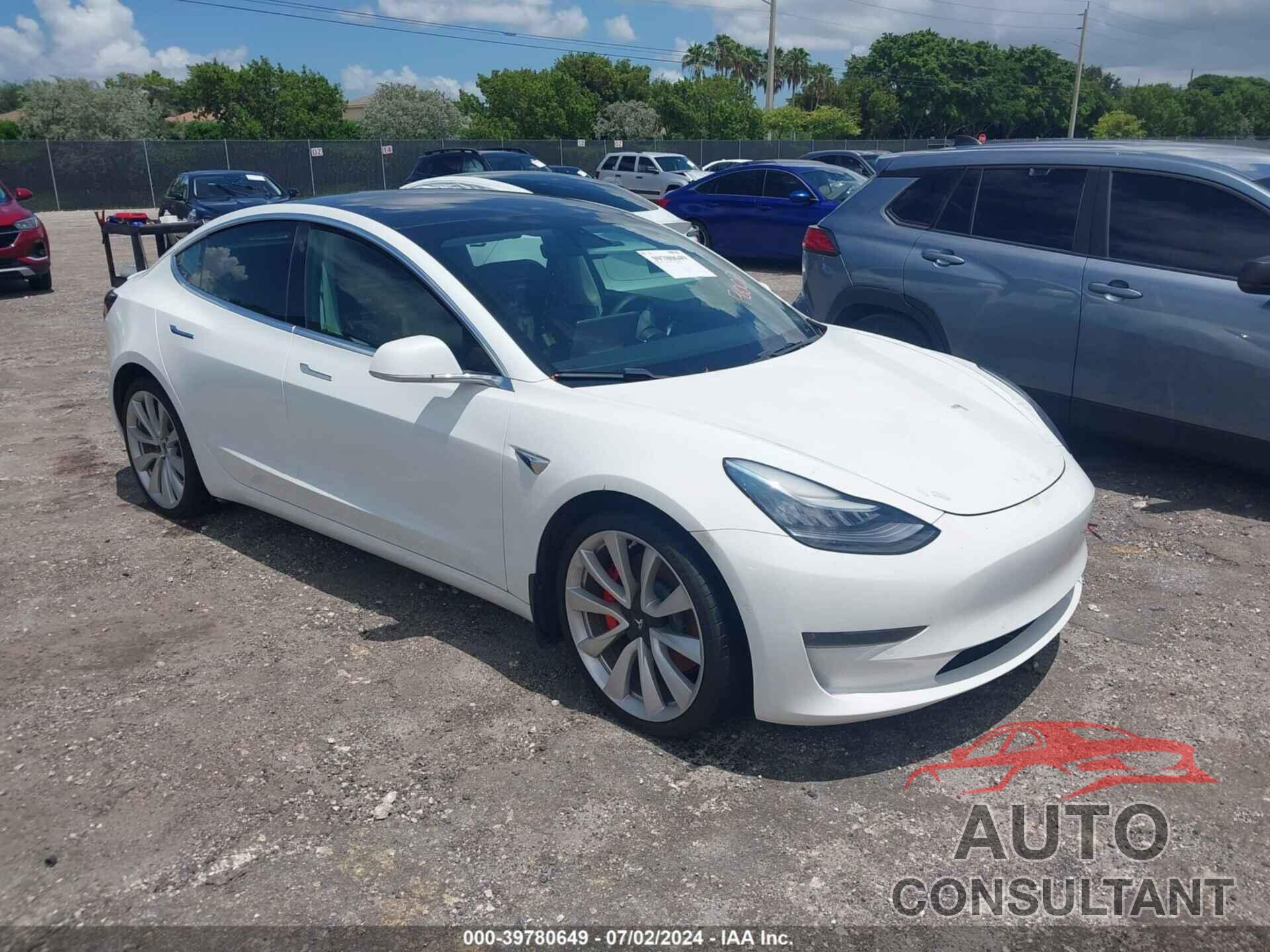 TESLA MODEL 3 2019 - 5YJ3E1EB0KF487042