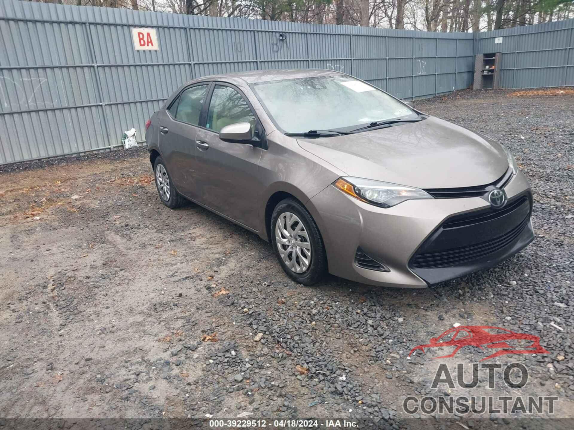 TOYOTA COROLLA 2019 - 2T1BURHE4KC160179