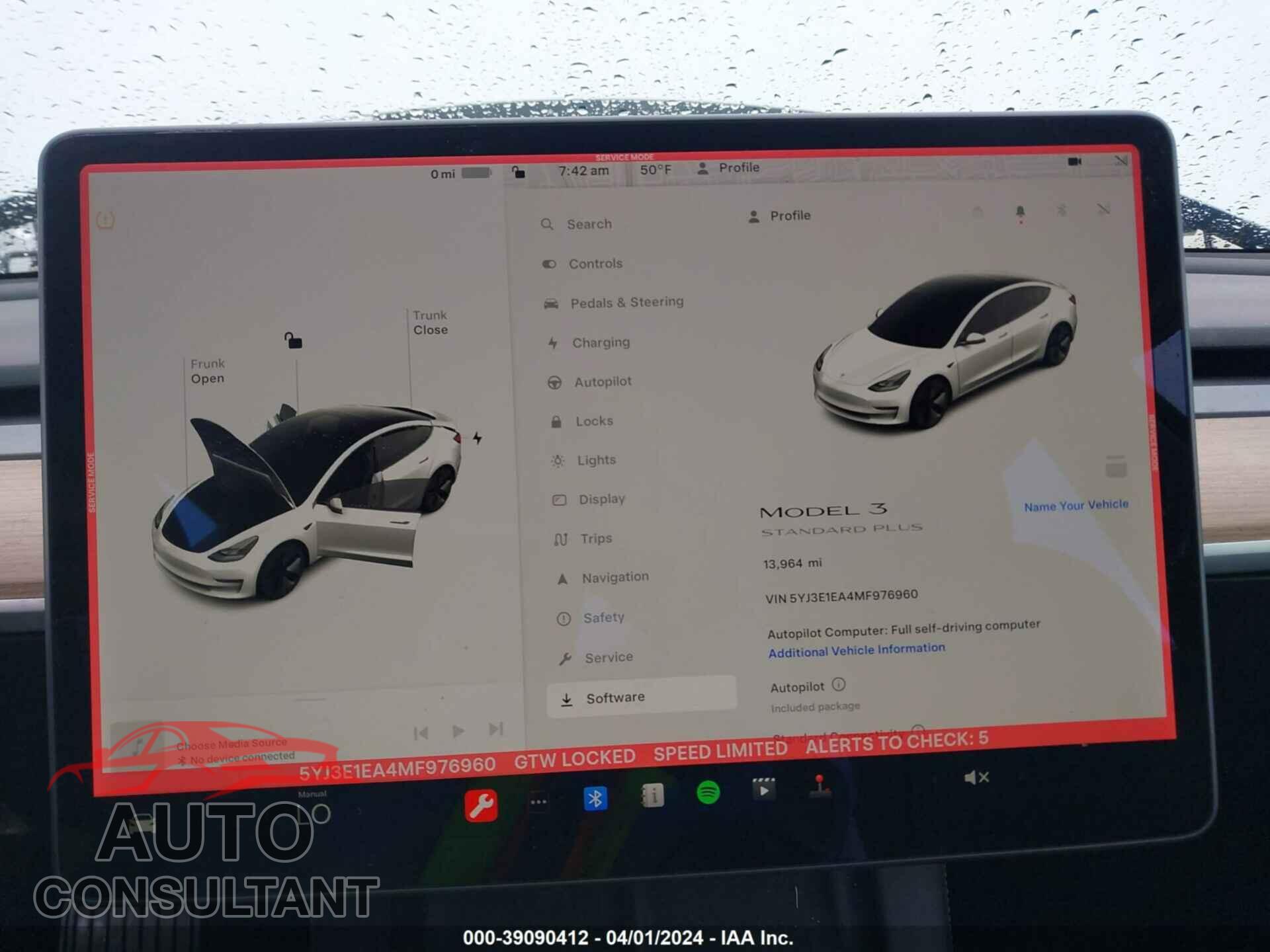 TESLA MODEL 3 2021 - 5YJ3E1EA4MF976960