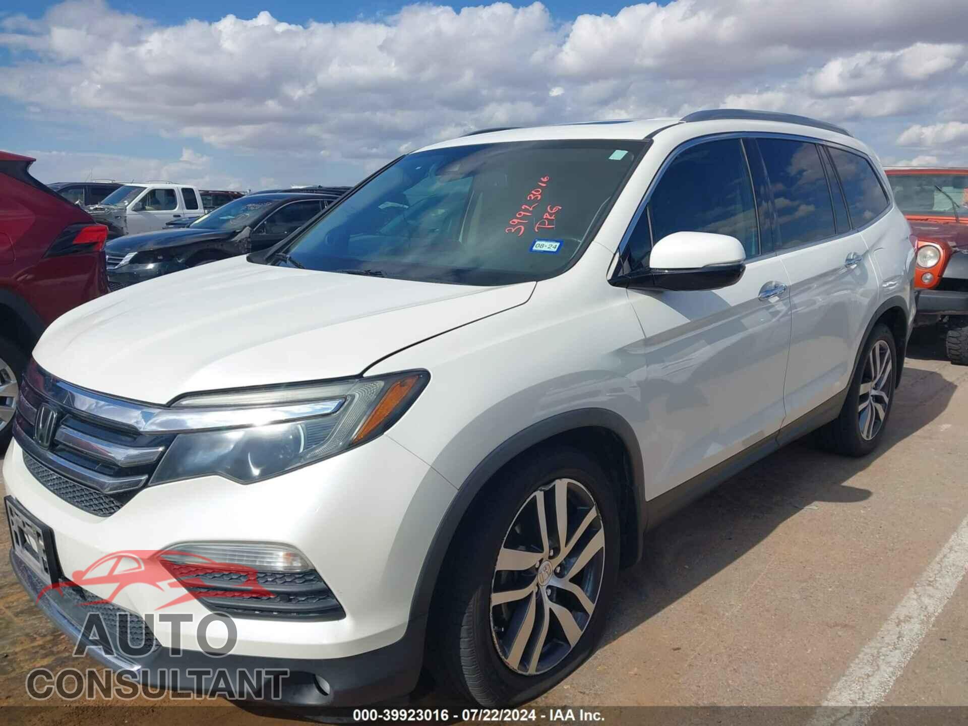 HONDA PILOT 2017 - 5FNYF5H98HB027249