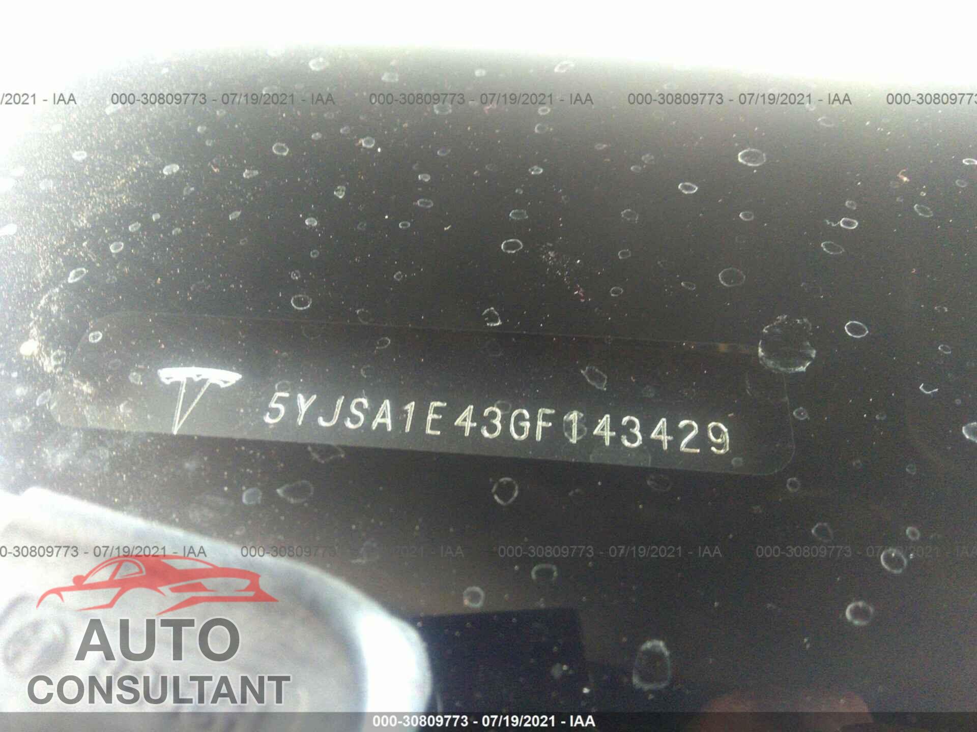 TESLA MODEL S 2016 - 5YJSA1E43GF143429