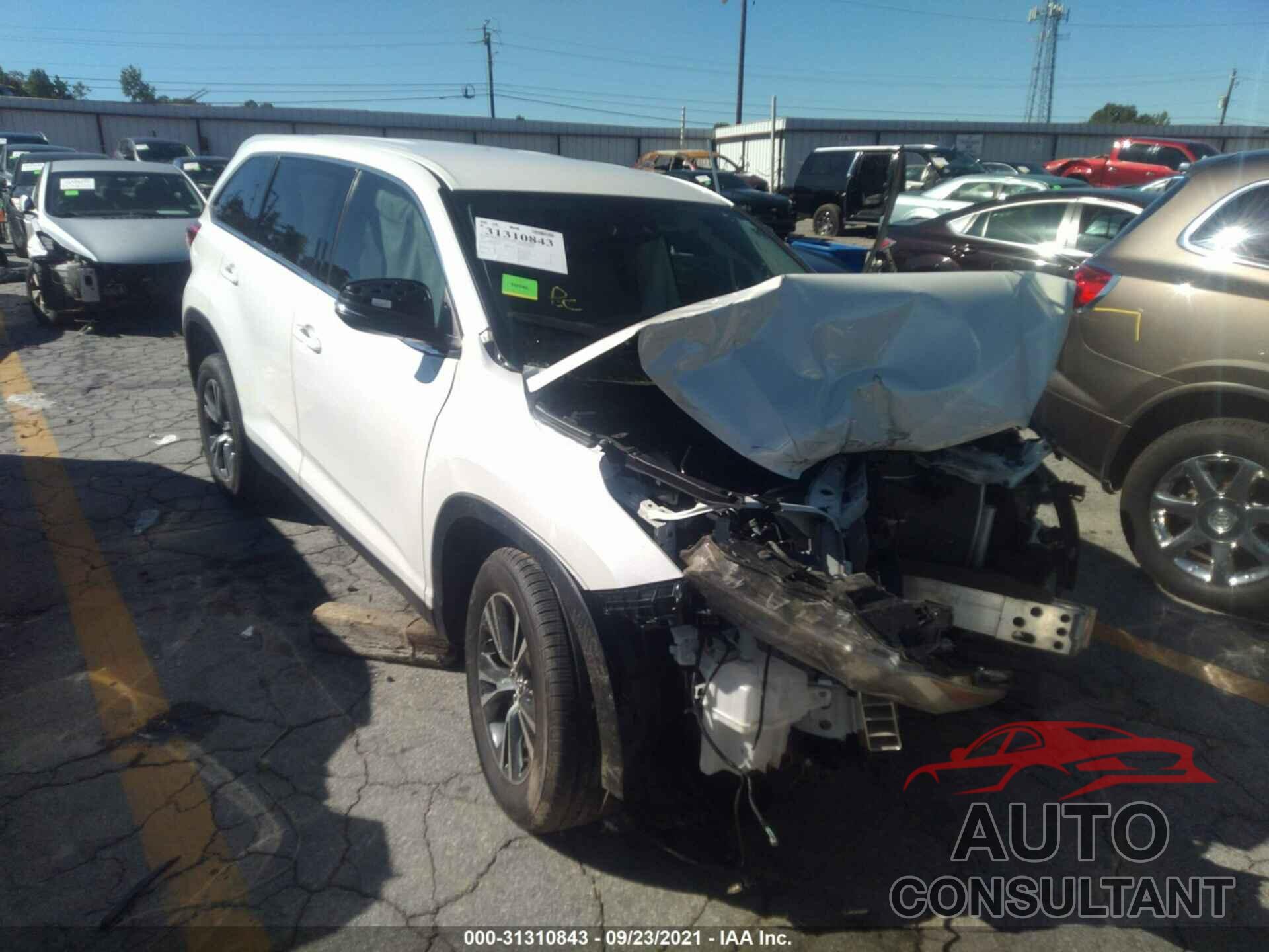 TOYOTA HIGHLANDER 2019 - 5TDZARFH5KS047742