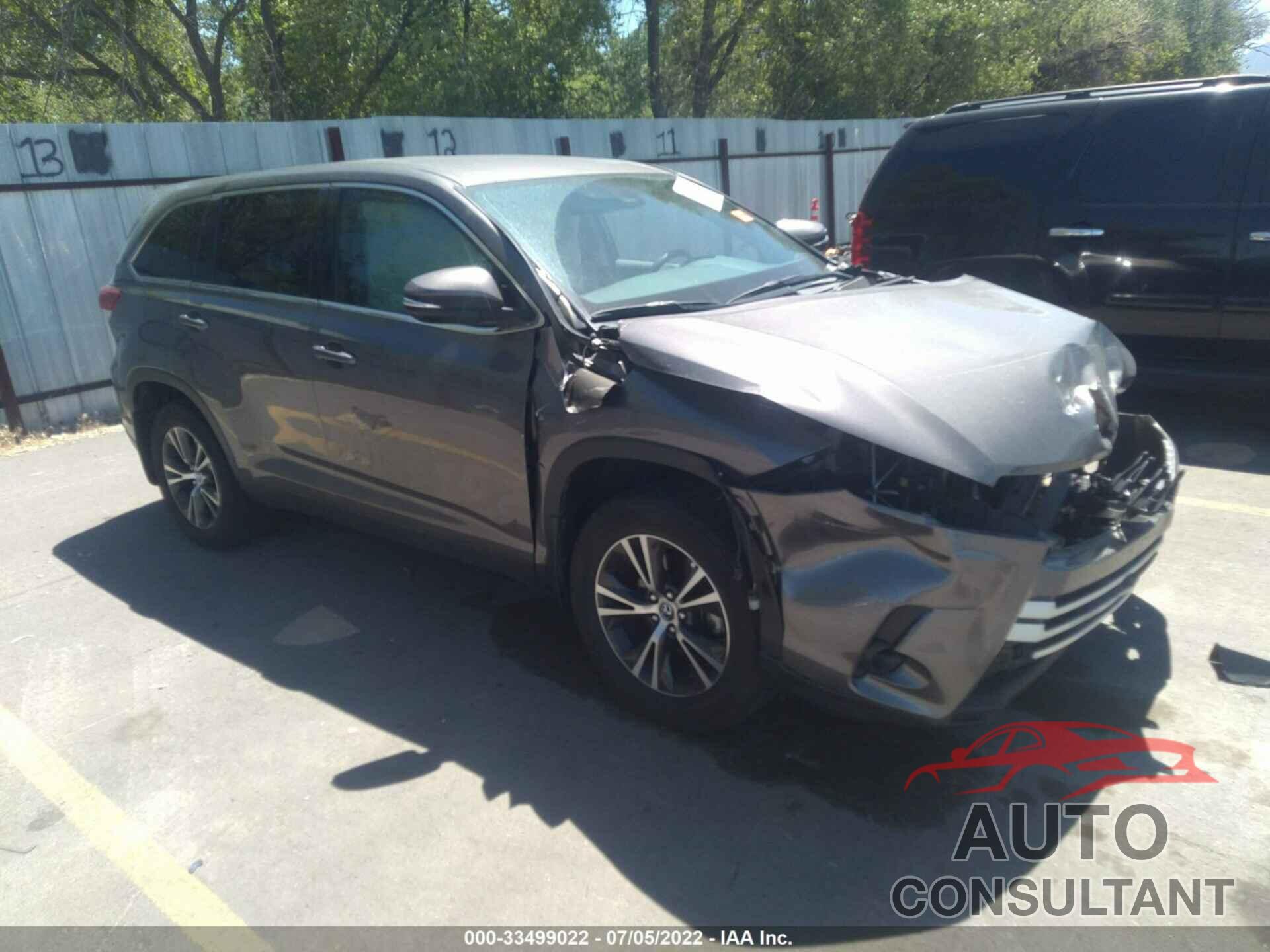 TOYOTA HIGHLANDER 2019 - 5TDBZRFH9KS731025