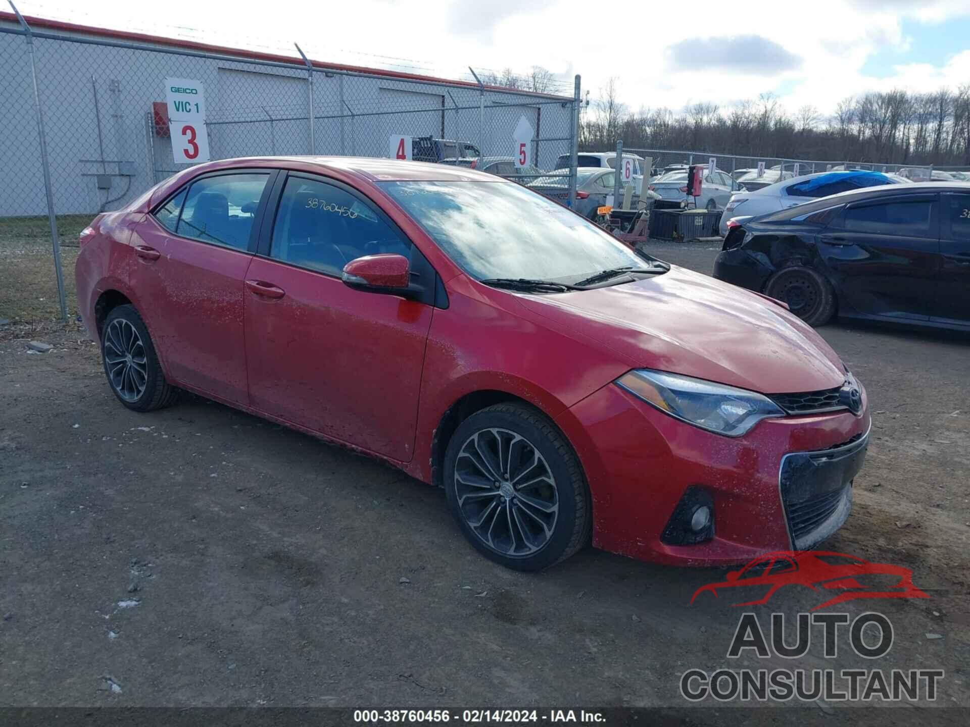 TOYOTA COROLLA 2016 - 2T1BURHE2GC727108