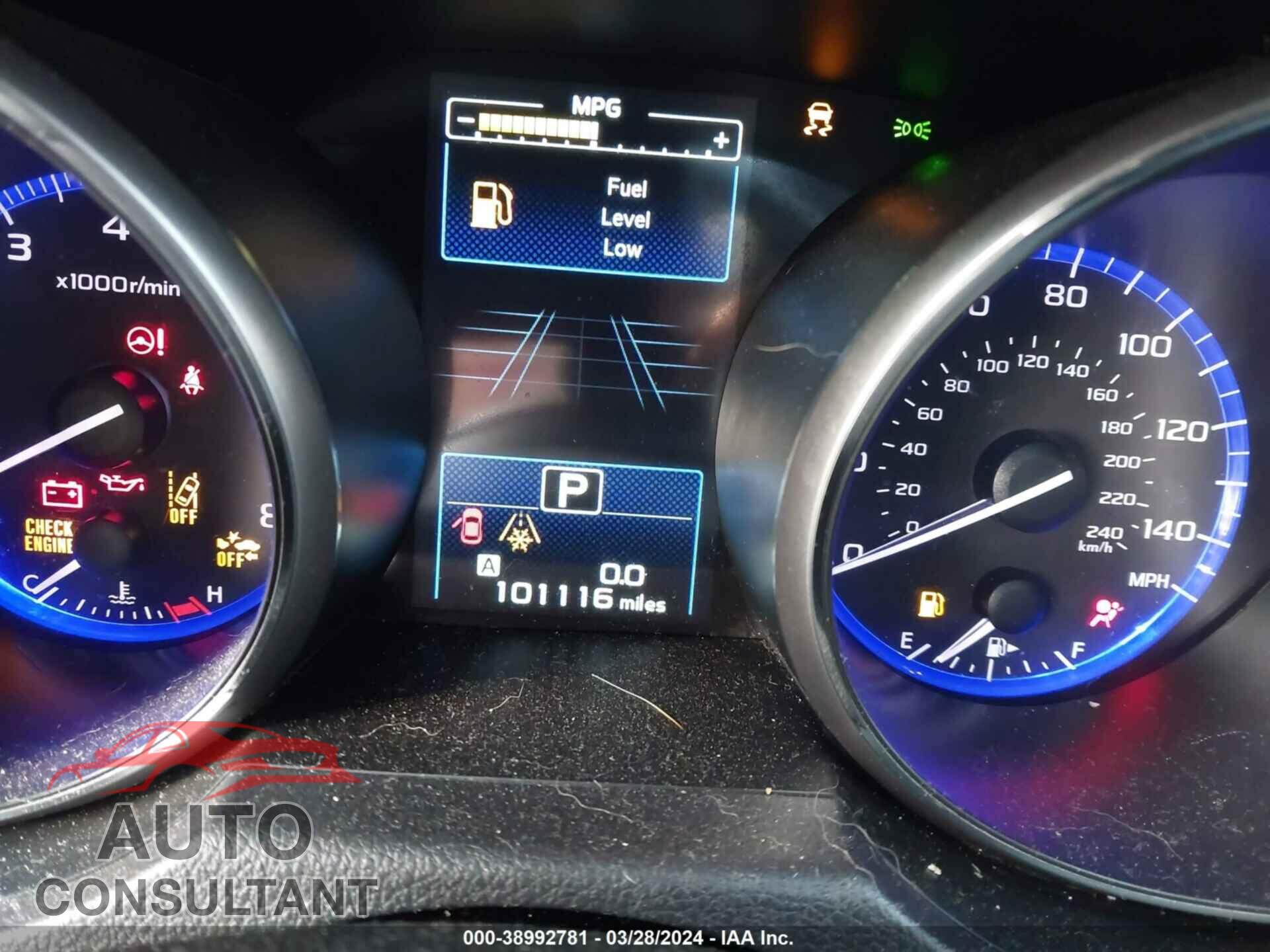 SUBARU OUTBACK 2017 - 4S4BSAHC3H3429520