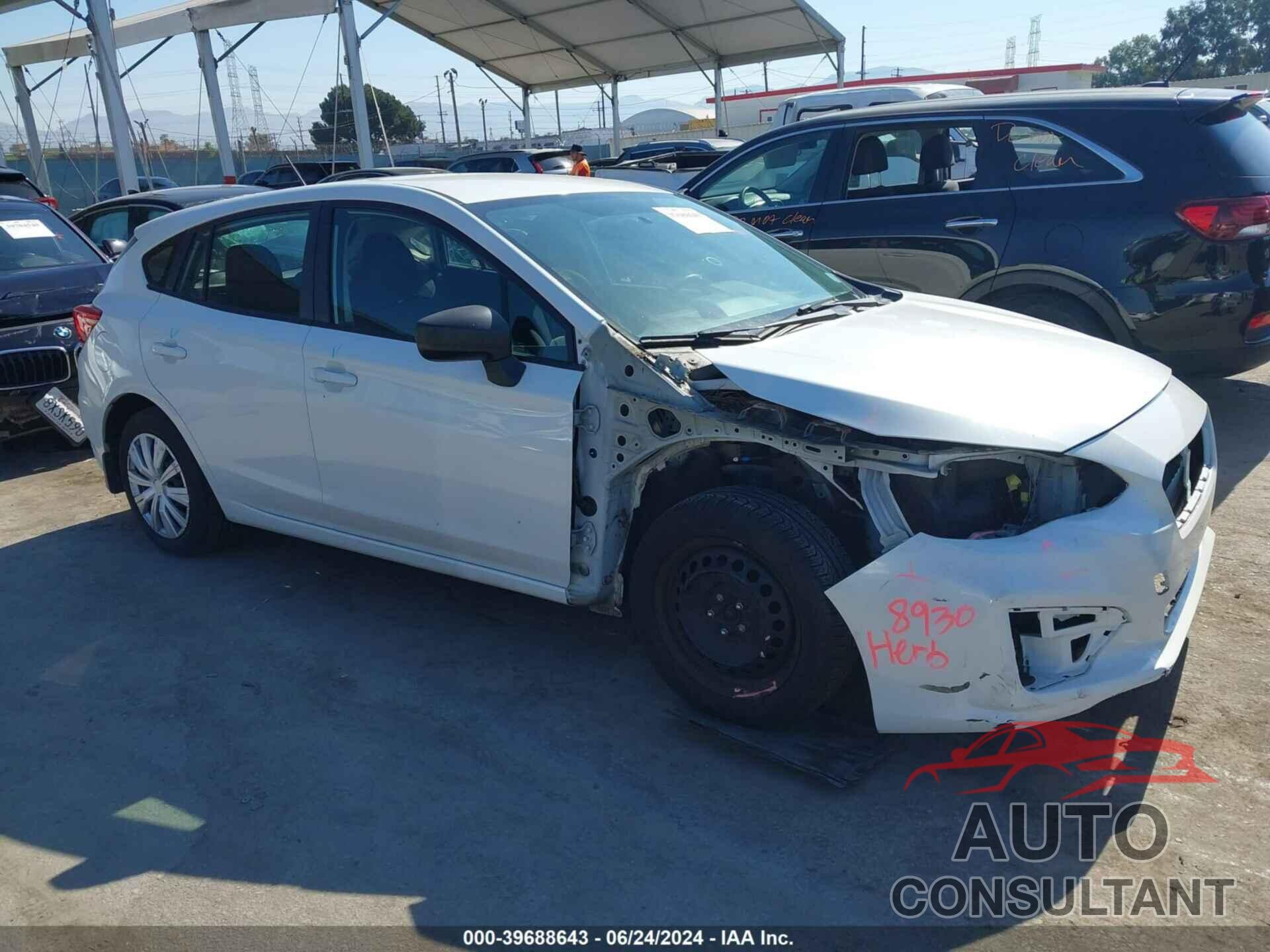 SUBARU IMPREZA 2019 - 4S3GTAA63K3700336