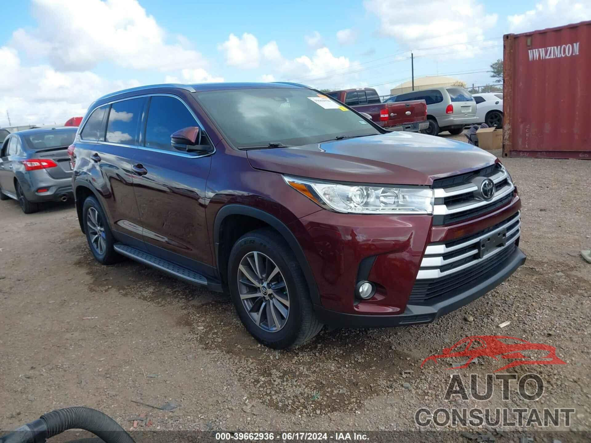 TOYOTA HIGHLANDER 2019 - 5TDKZRFH6KS337627