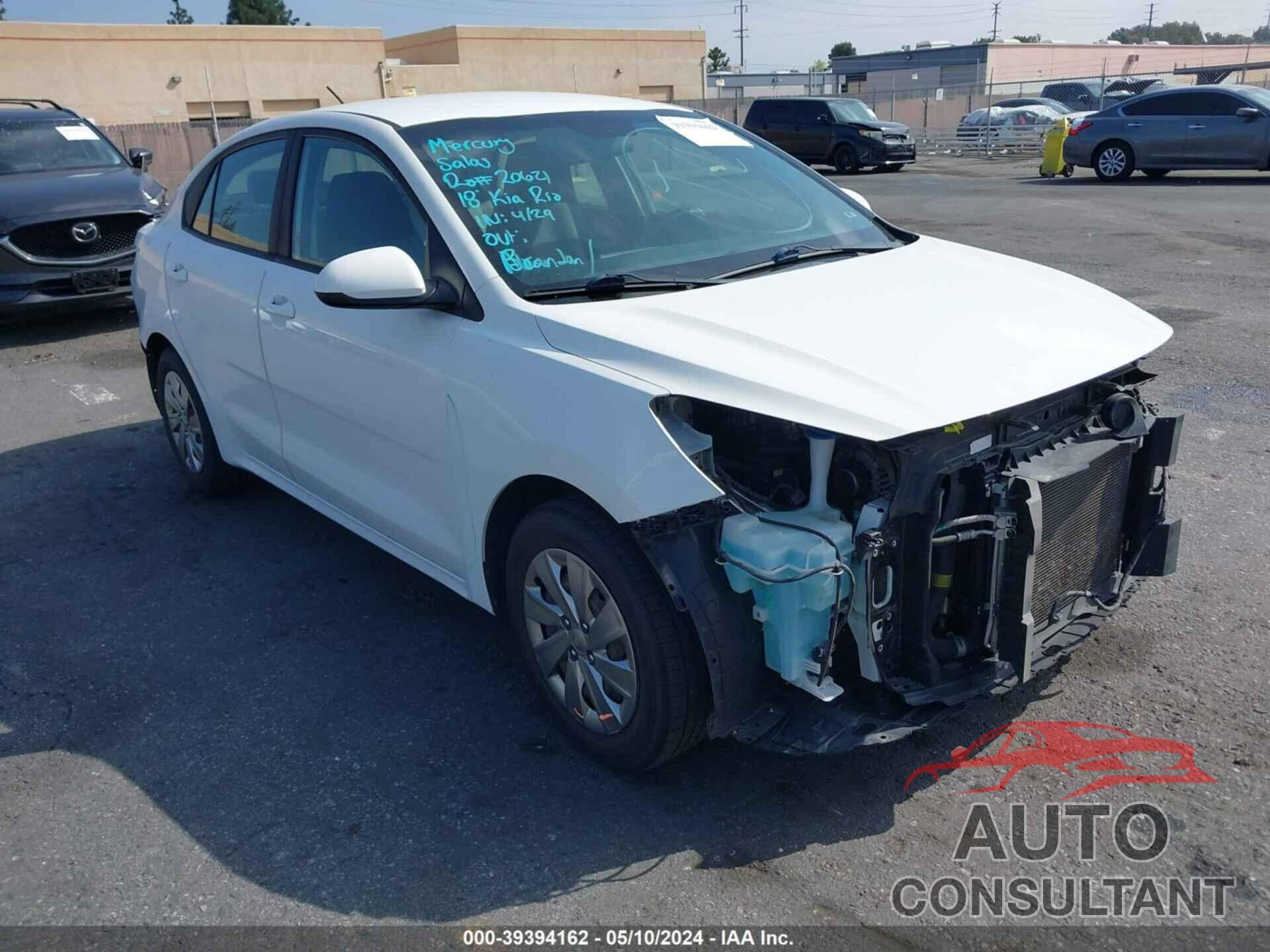 KIA RIO 2018 - 3KPA24AB5JE048446