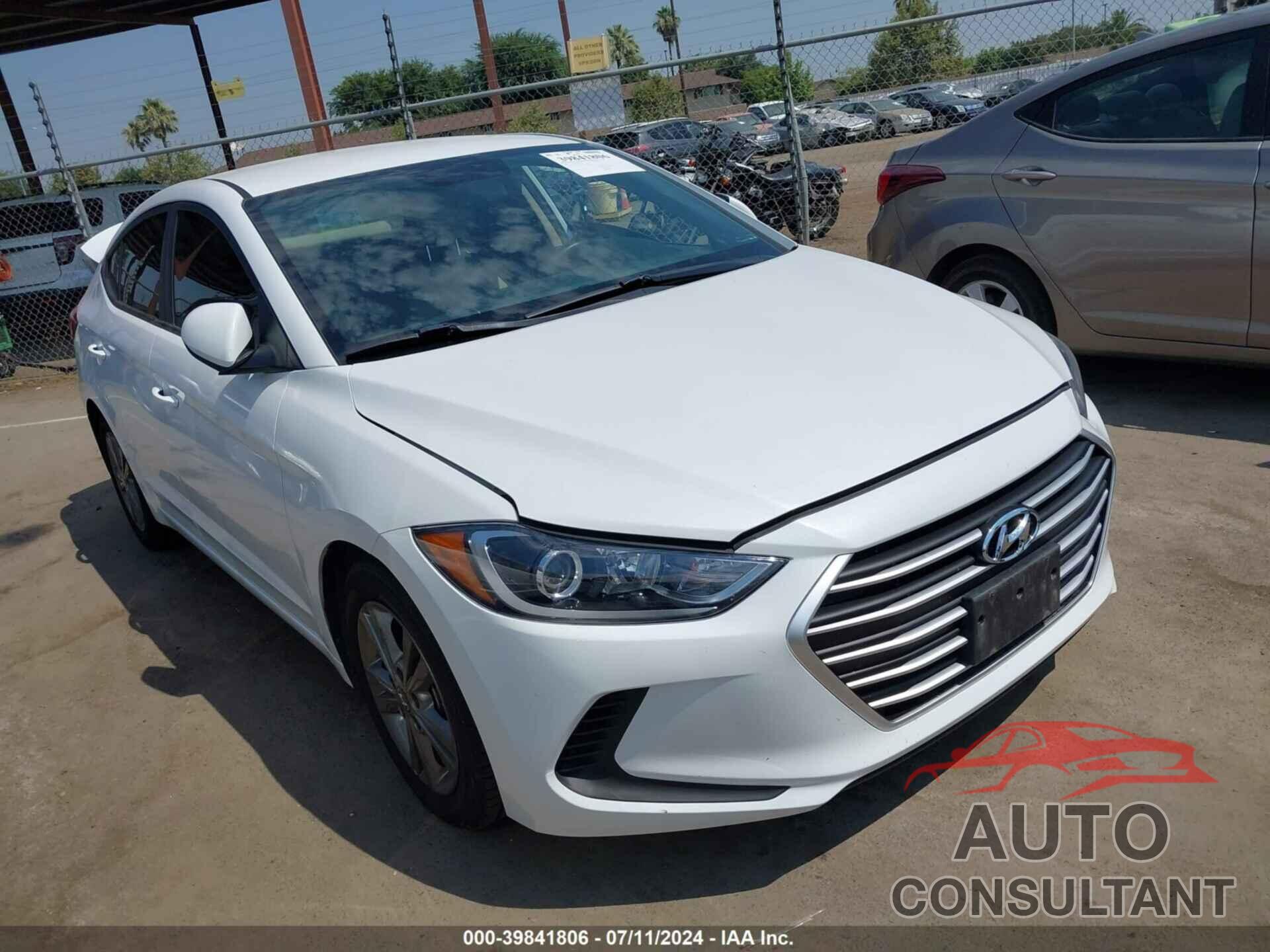 HYUNDAI ELANTRA 2018 - 5NPD84LF9JH397701