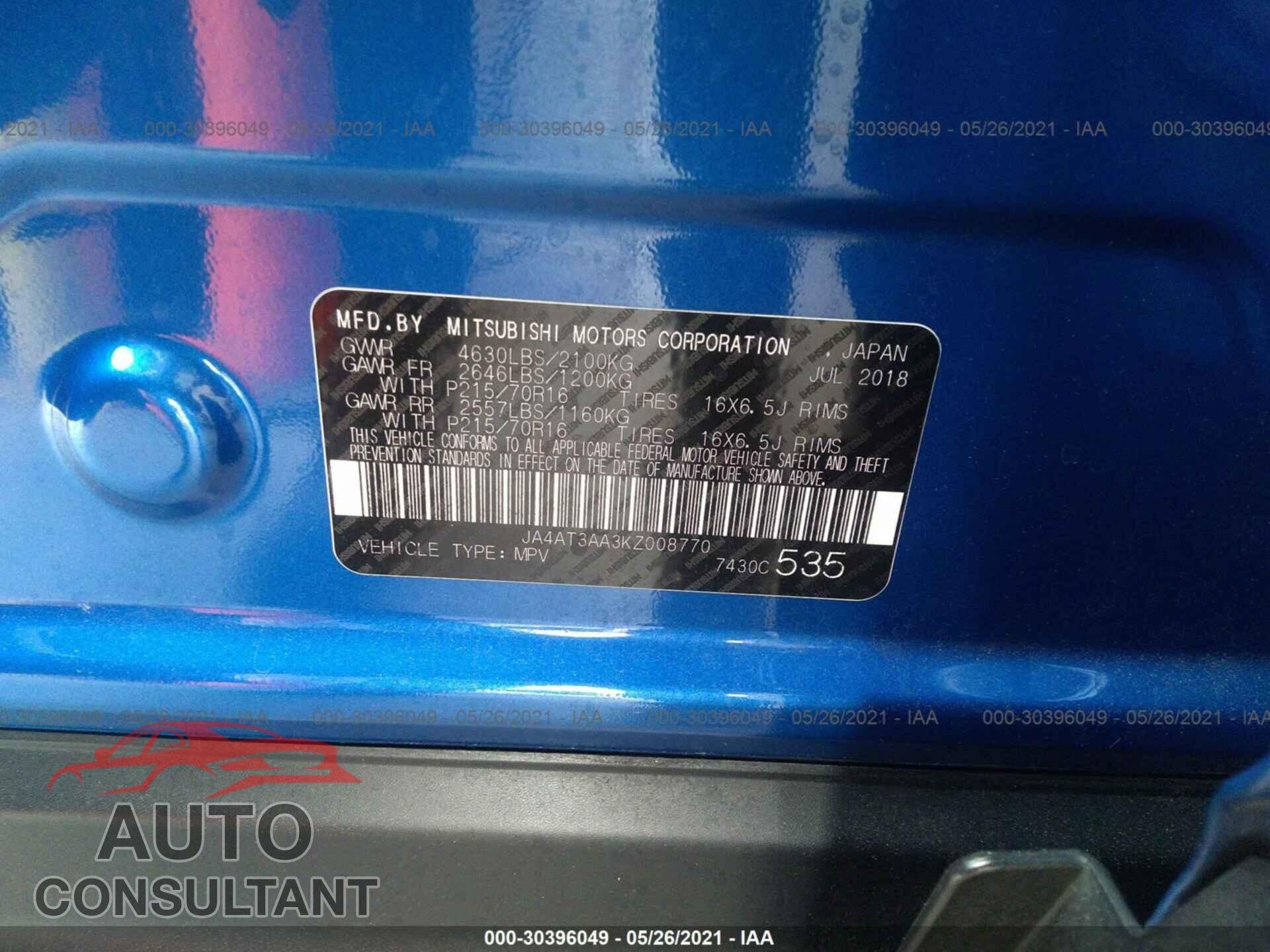 MITSUBISHI ECLIPSE CROSS 2019 - JA4AT3AA3KZ008770