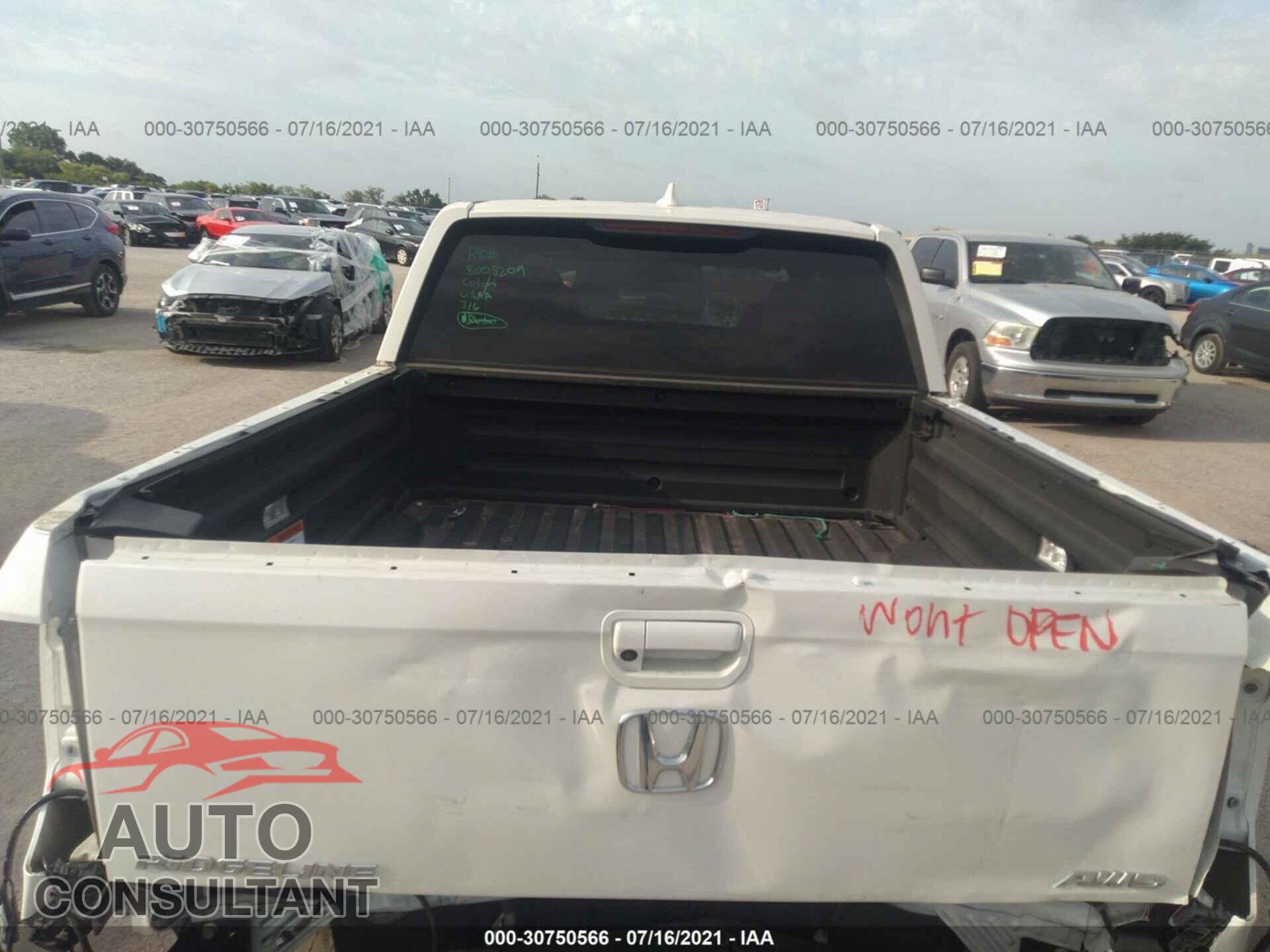 HONDA RIDGELINE 2017 - 5FPYK3F61HB030512