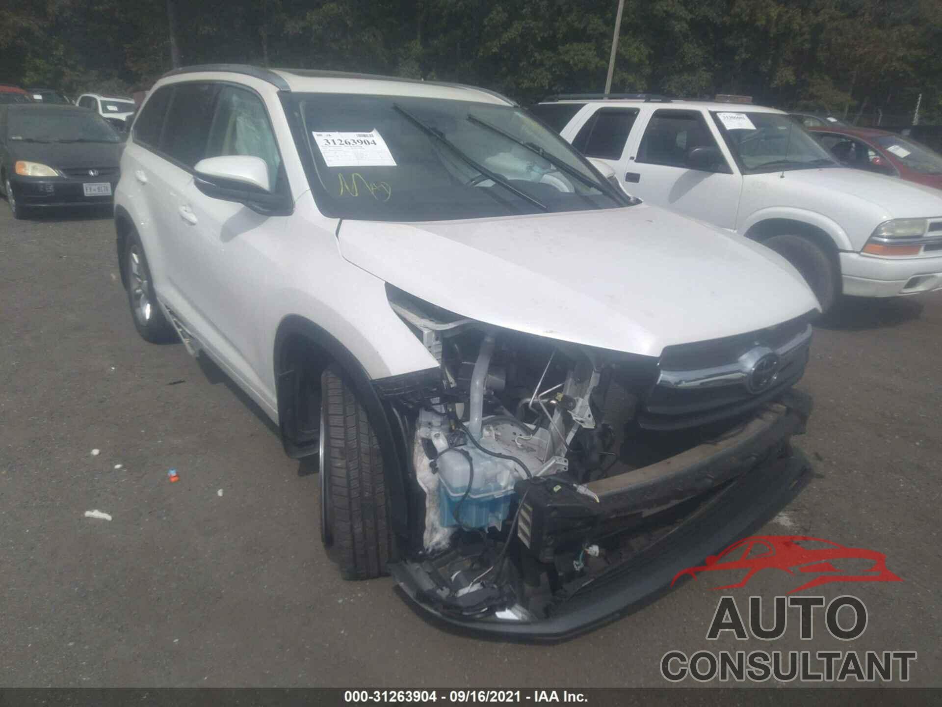 TOYOTA HIGHLANDER 2016 - 5TDDKRFH2GS240431