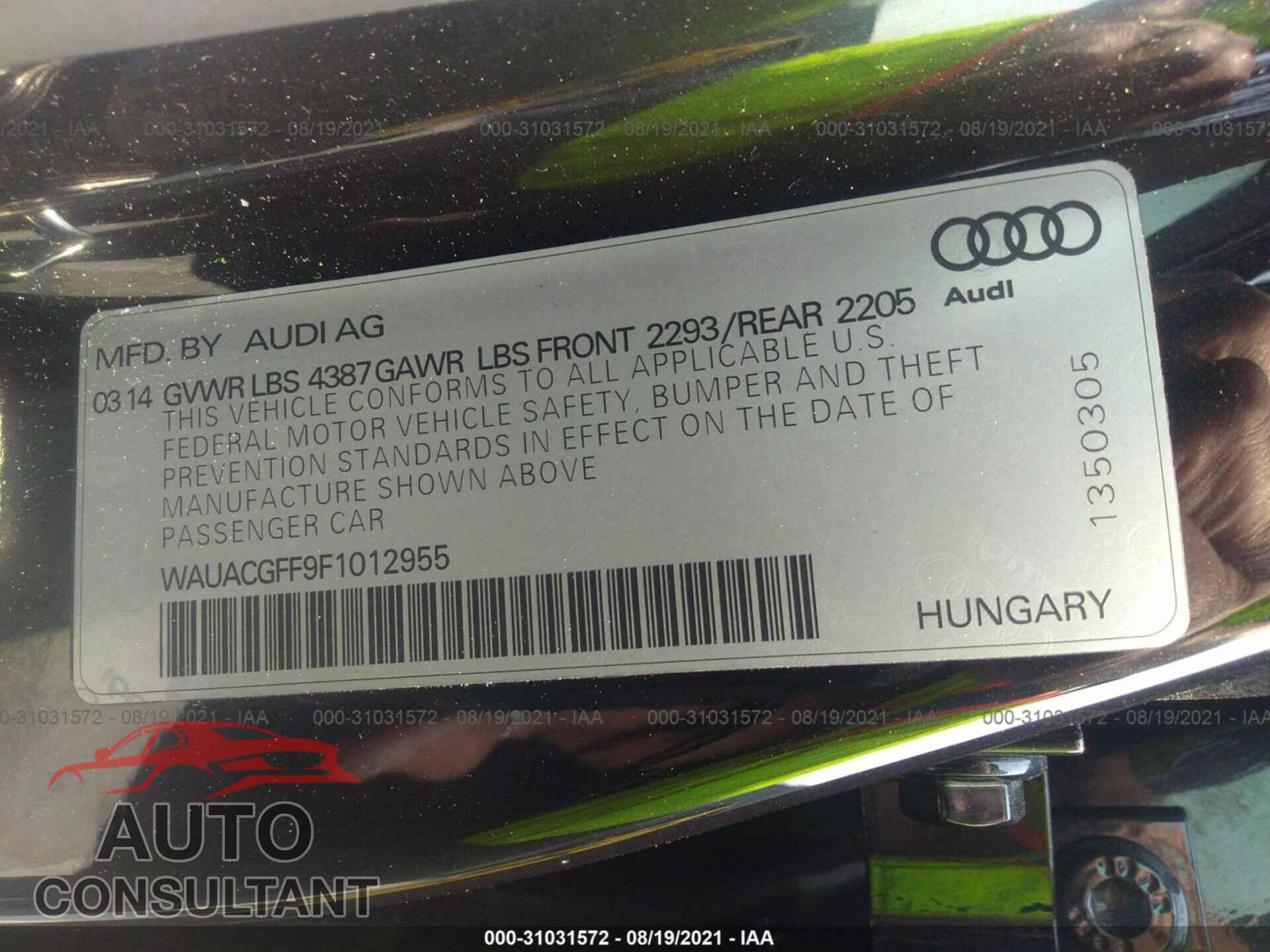 AUDI A3 2015 - 1N4BL4DV0KC129487
