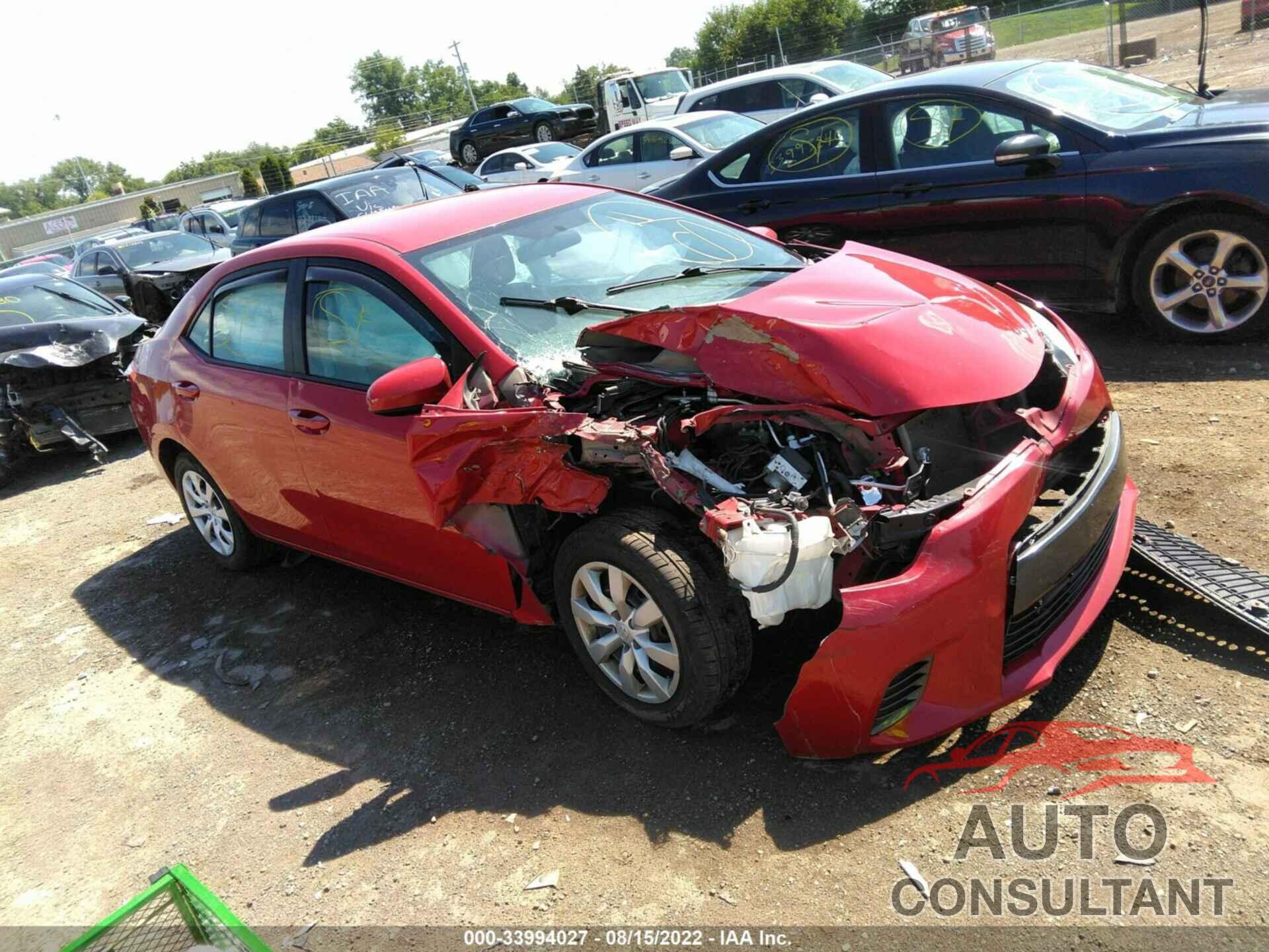TOYOTA COROLLA 2016 - 2T1BURHE7GC490230