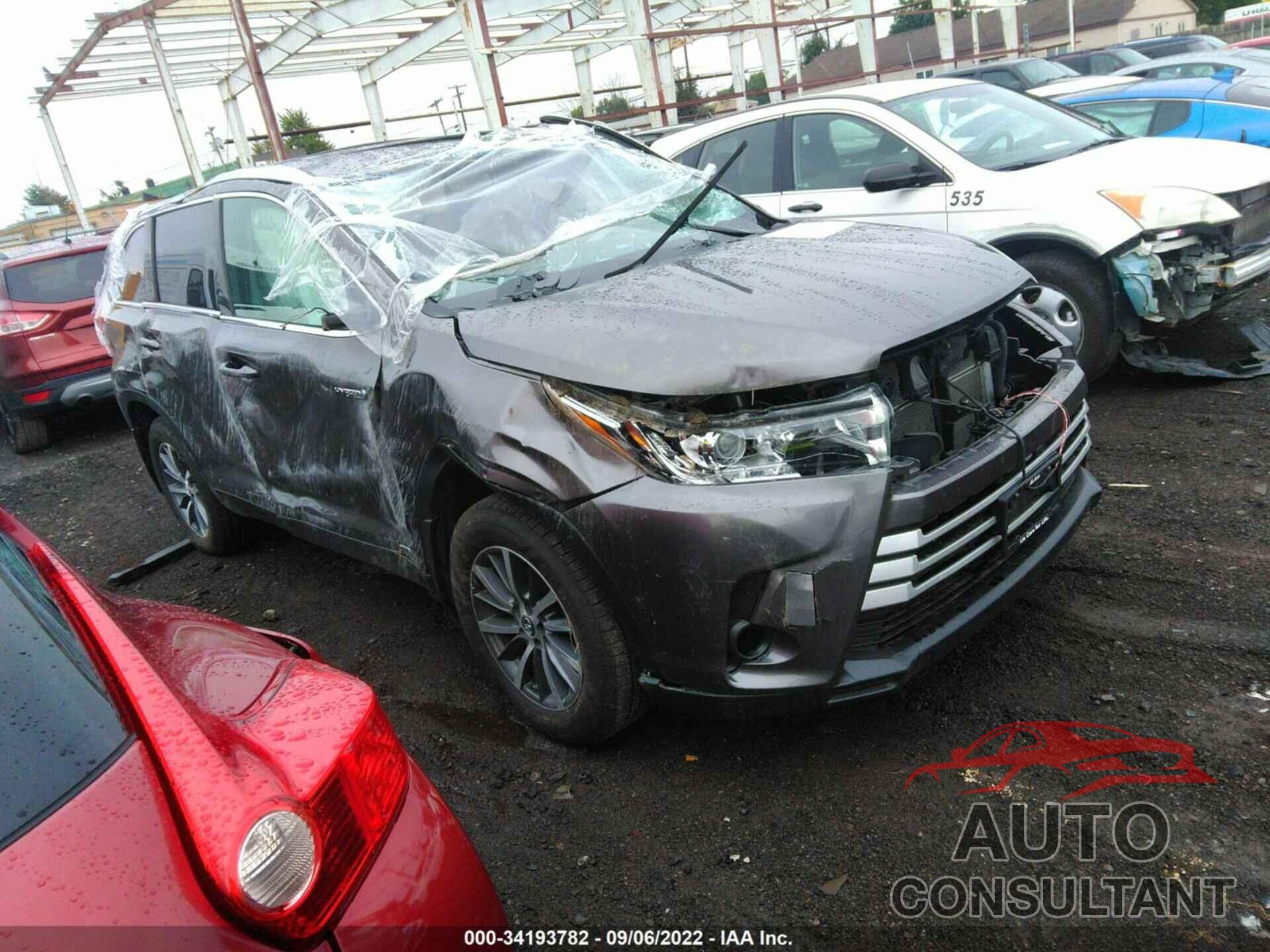 TOYOTA HIGHLANDER 2019 - 5TDJGRFH9KS057556