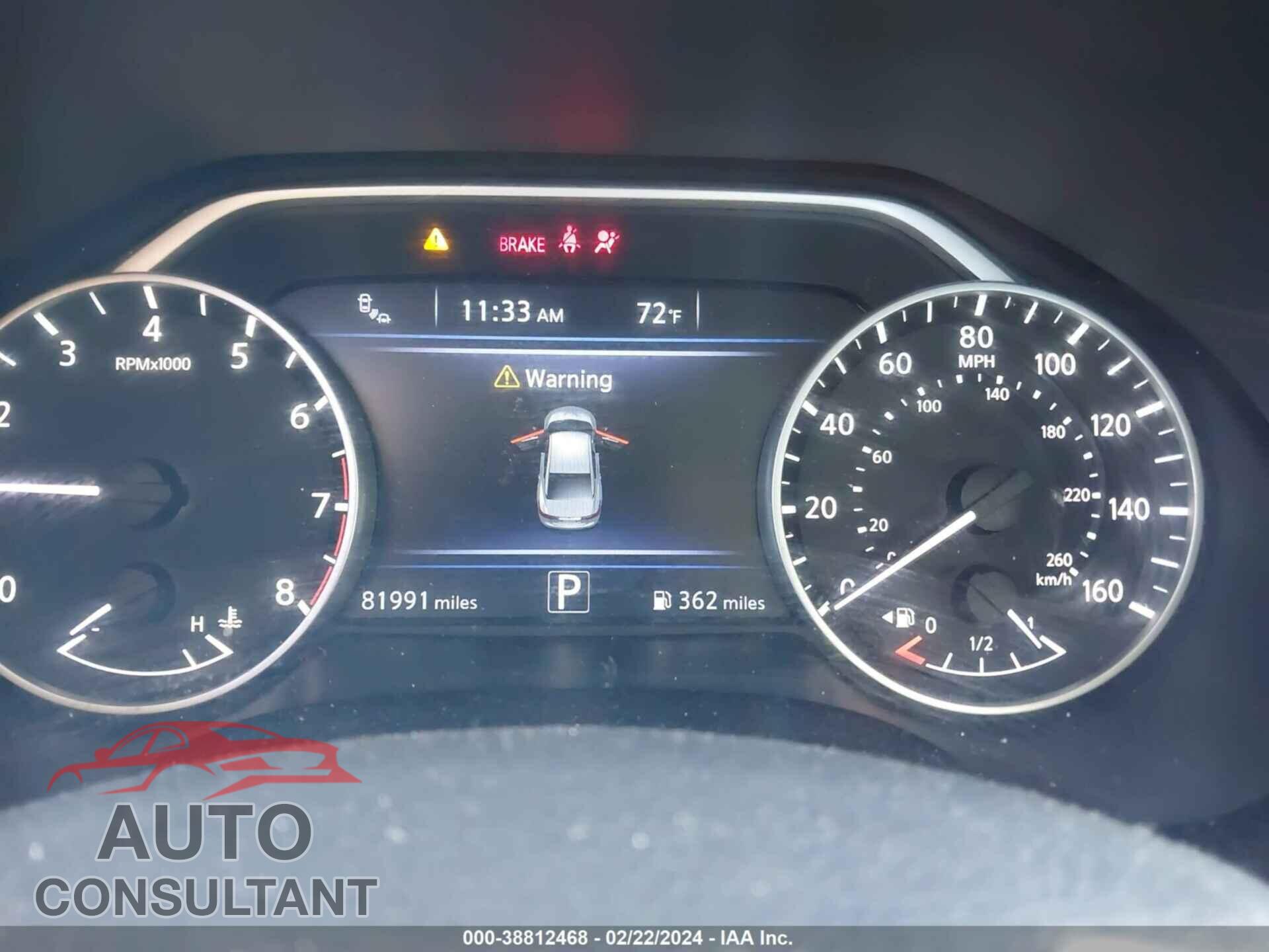NISSAN MAXIMA 2020 - 1N4AA6BV7LC378564