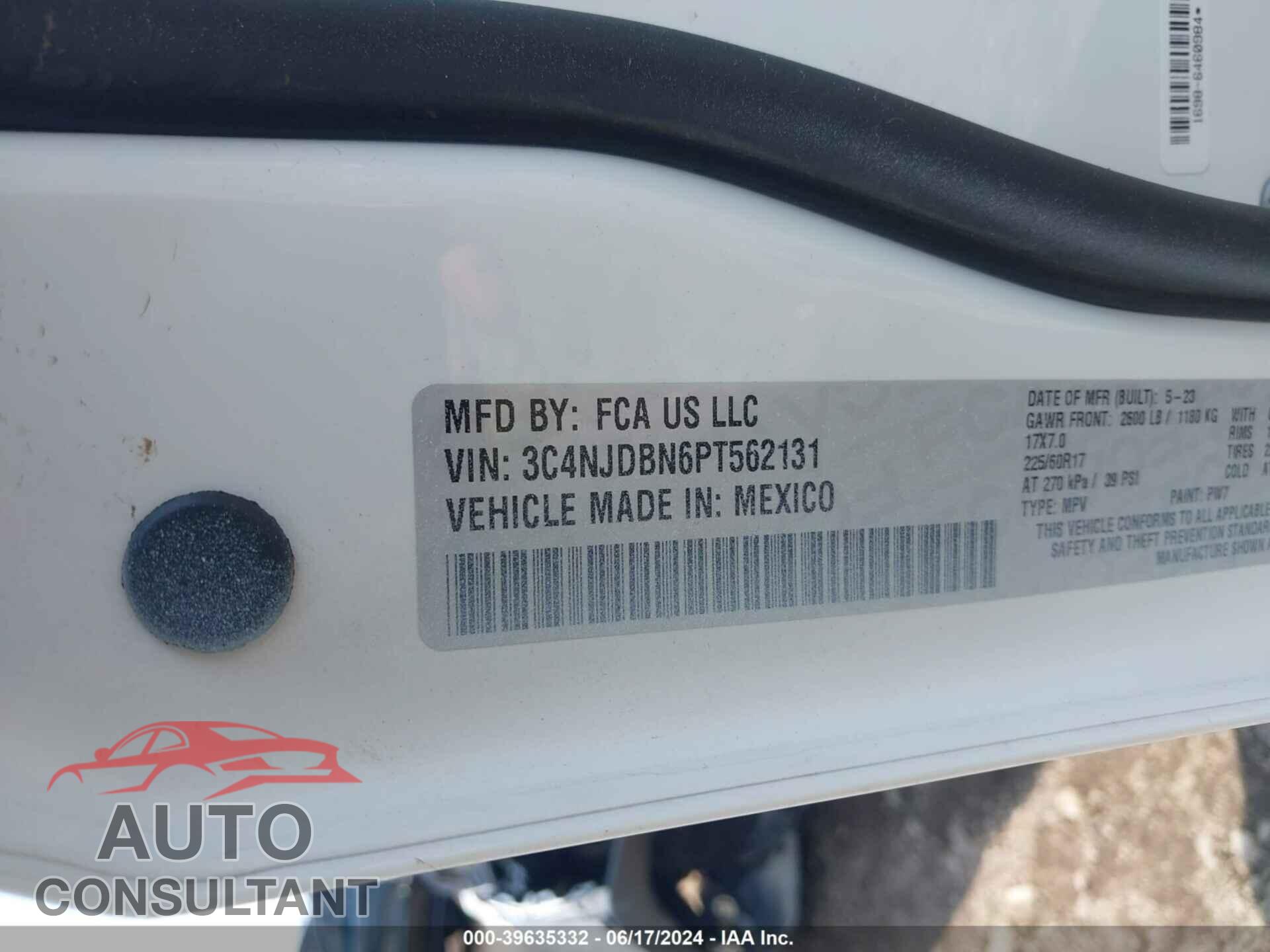 JEEP COMPASS 2023 - 3C4NJDBN6PT562131