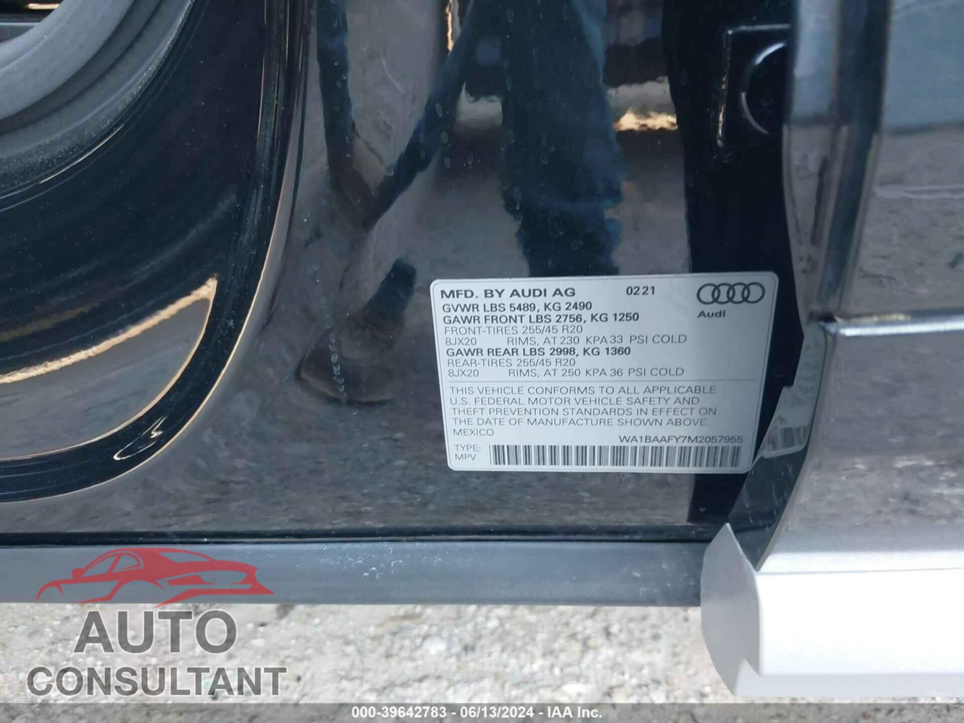 AUDI Q5 2021 - WA1BAAFY7M2057955