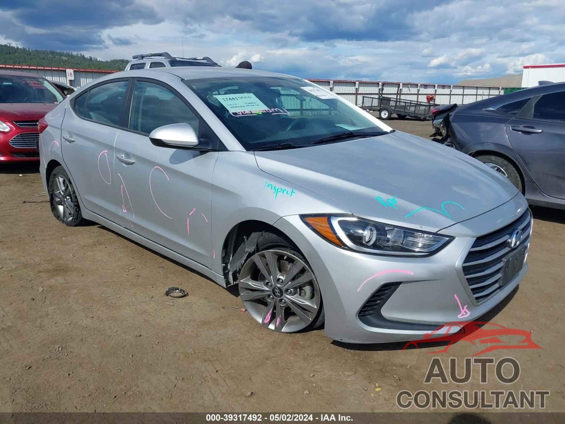 HYUNDAI ELANTRA 2018 - 5NPD84LF4JH227858