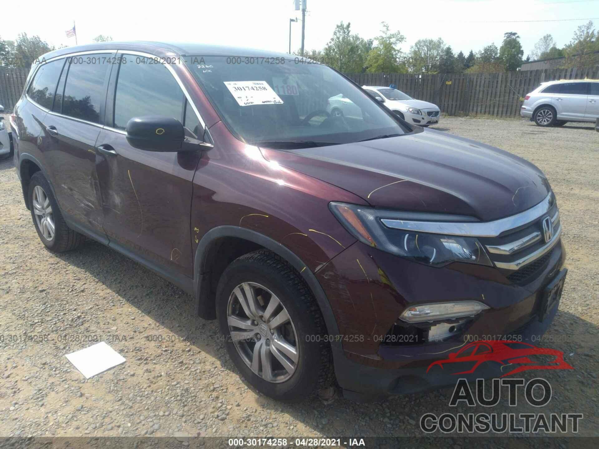 HONDA PILOT 2017 - 5FNYF5H14HB040218