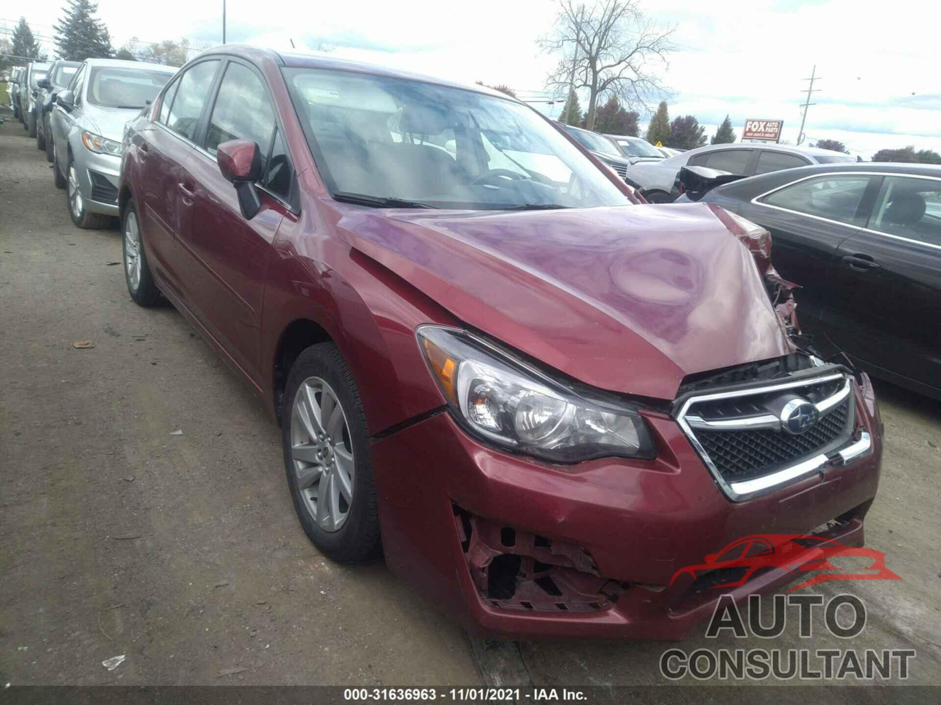 SUBARU IMPREZA SEDAN 2016 - JF1GJAB6XGH023662