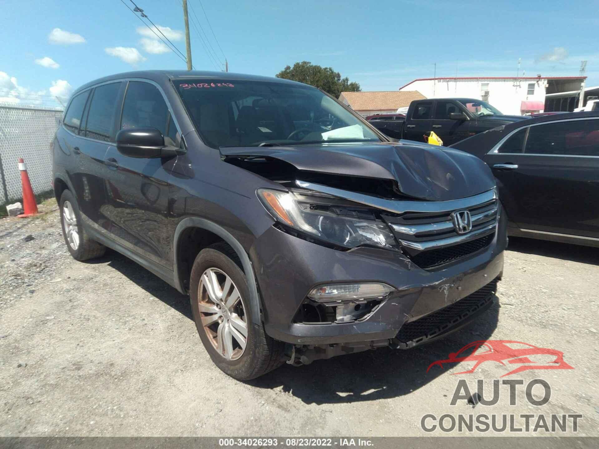 HONDA PILOT 2016 - 5FNYF5H1XGB019596