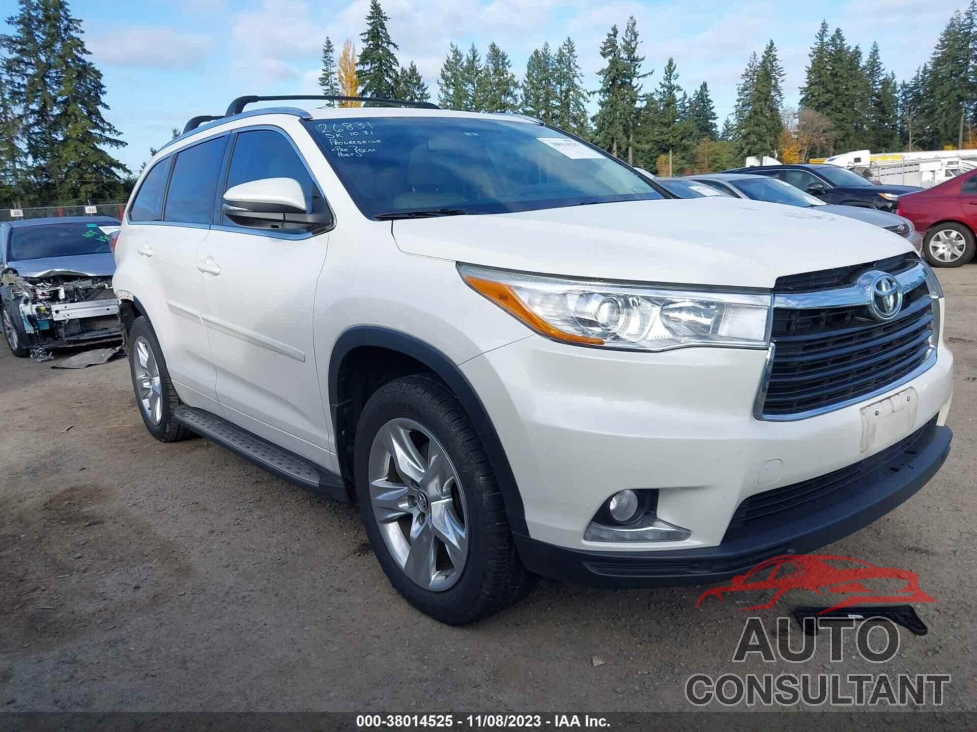 TOYOTA HIGHLANDER 2016 - 5TDYKRFH9GS128629