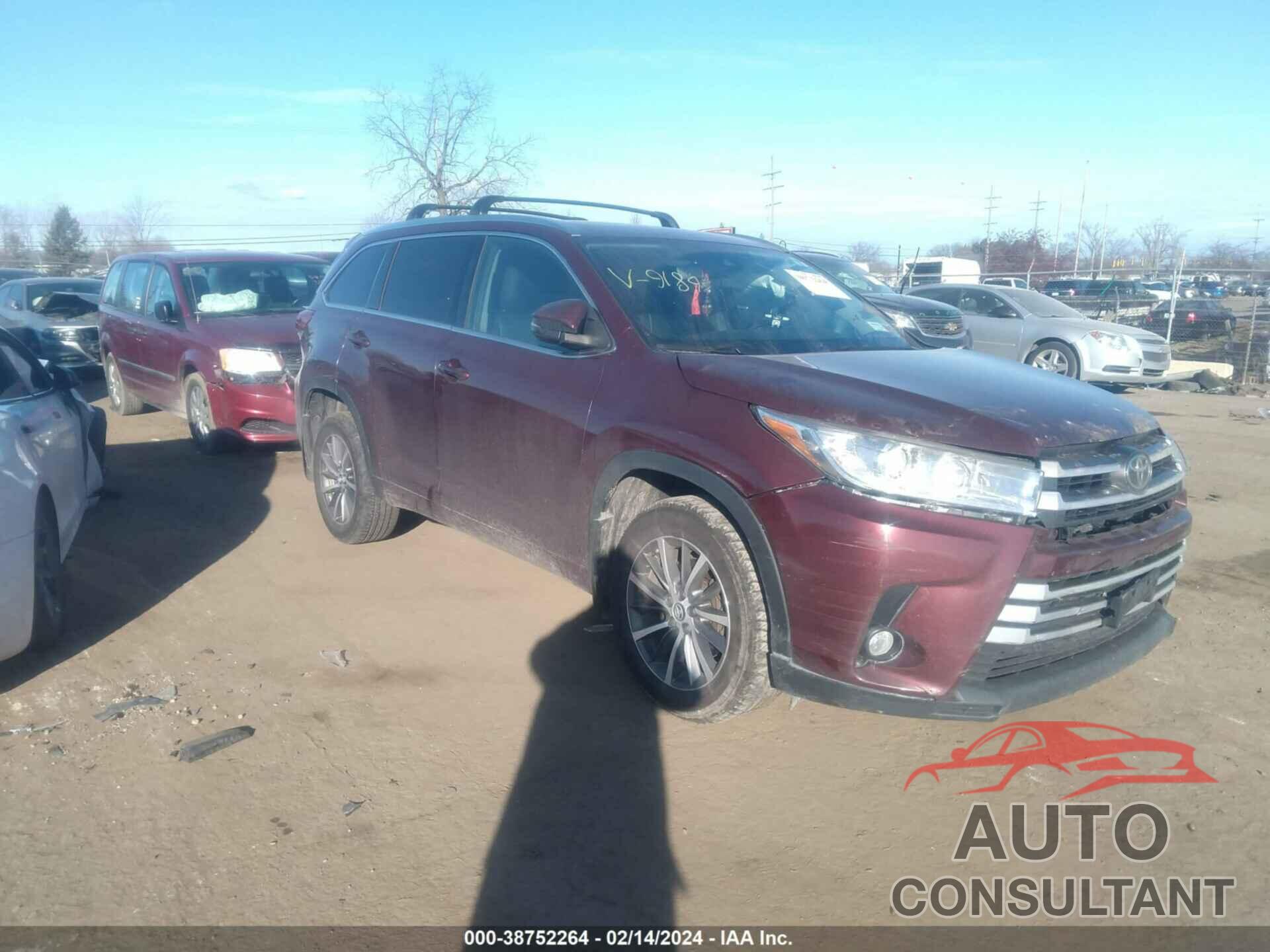 TOYOTA HIGHLANDER 2017 - 5TDJZRFH8HS369189