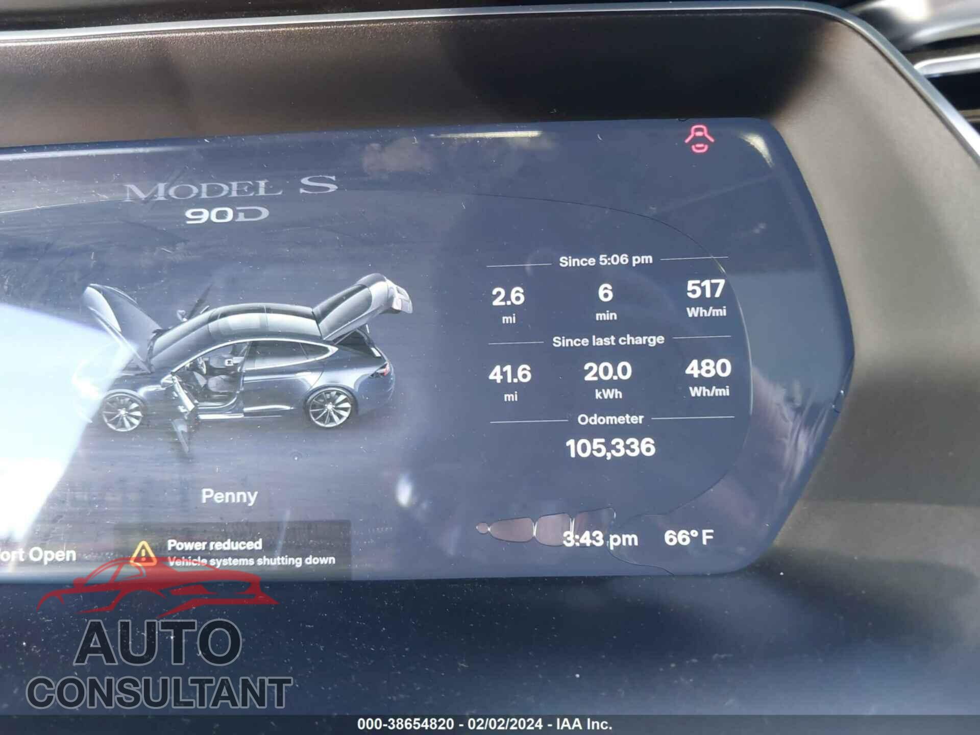 TESLA MODEL S 2016 - 5YJSA1E27GF152147