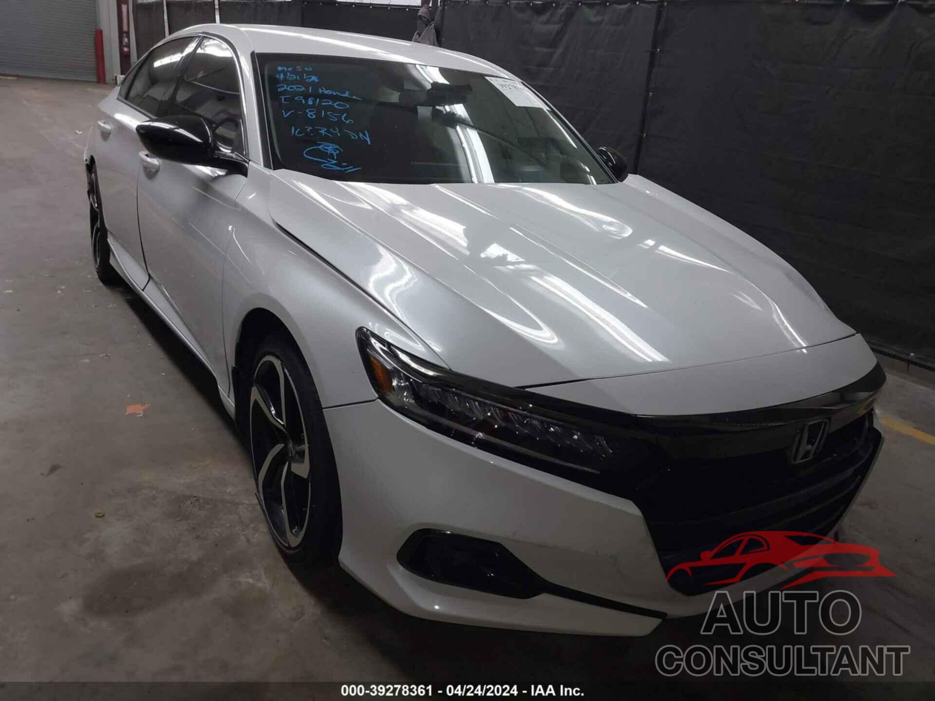 HONDA ACCORD 2021 - 1HGCV1F4XMA108156