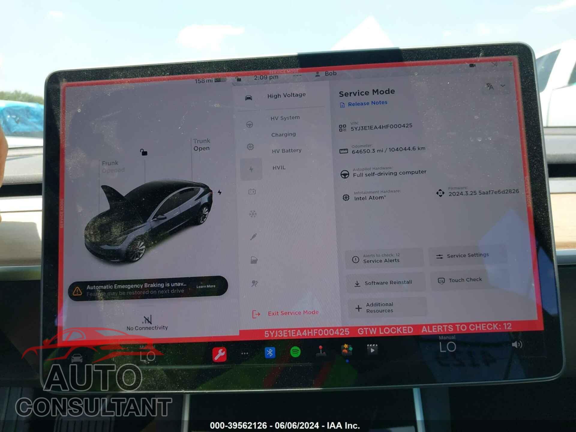 TESLA MODEL 3 2017 - 5YJ3E1EA4HF000425