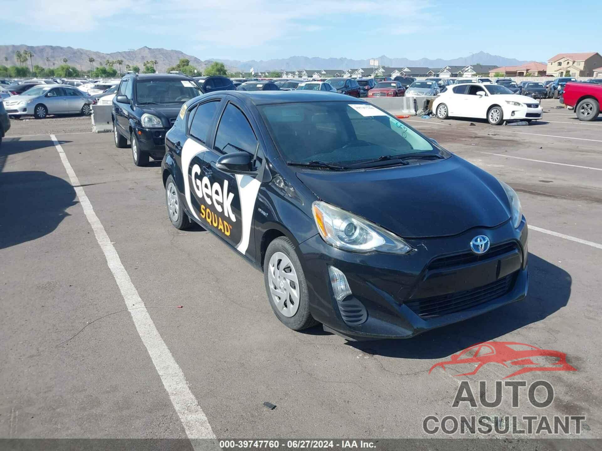 TOYOTA PRIUS C 2016 - JTDKDTB32G1120179