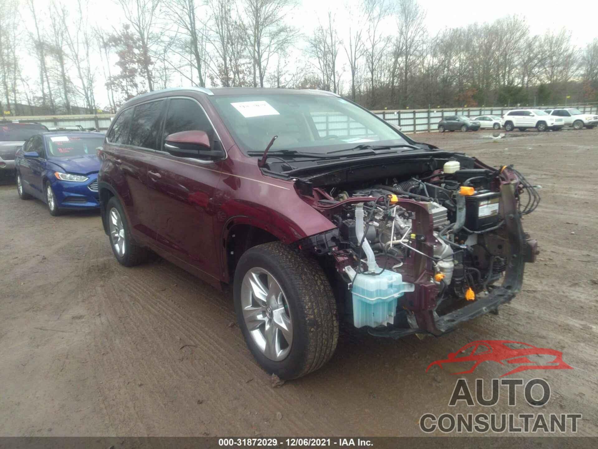 TOYOTA HIGHLANDER 2016 - 5TDDKRFH7GS345918