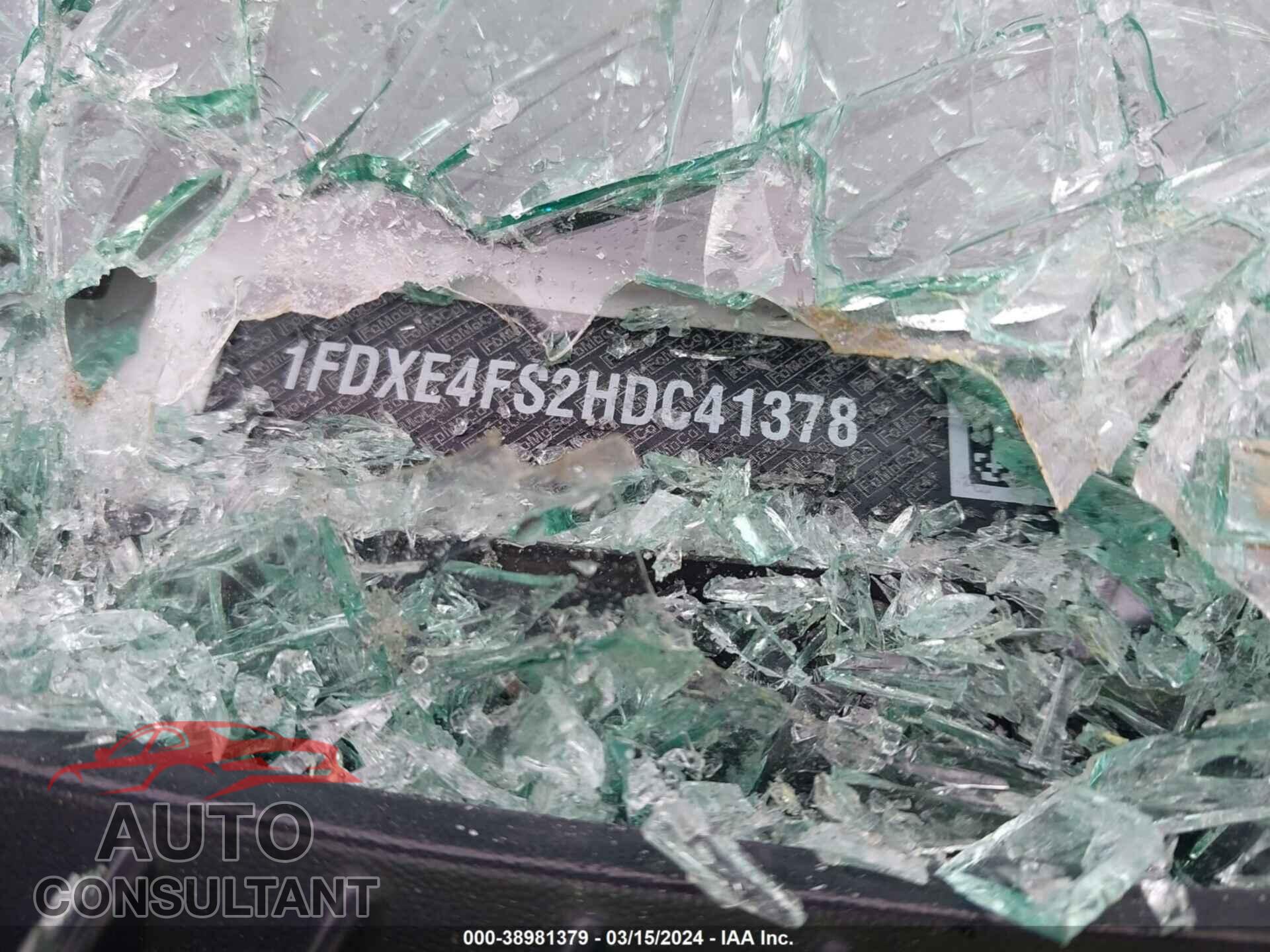 FORD E-450 CUTAWAY 2017 - 1FDXE4FS2HDC41378