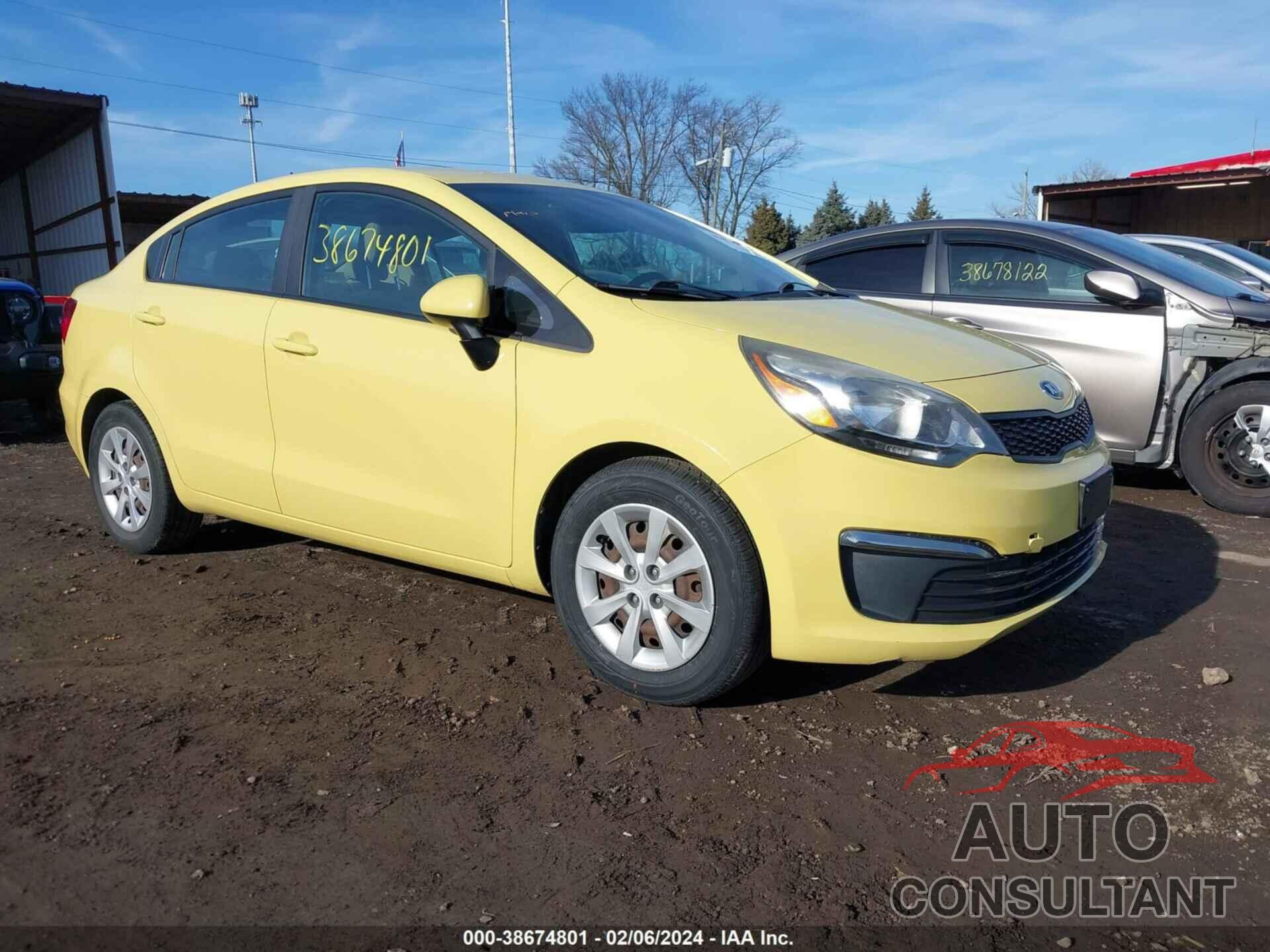 KIA RIO 2016 - KNADM4A30G6572633