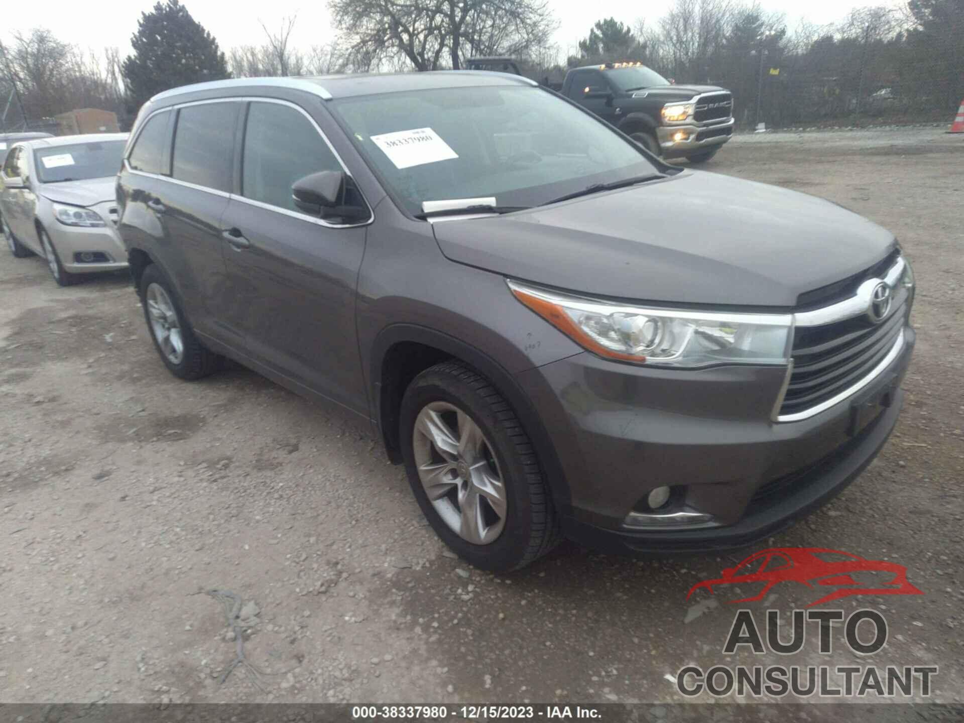 TOYOTA HIGHLANDER 2015 - 5TDDKRFH0FS212805