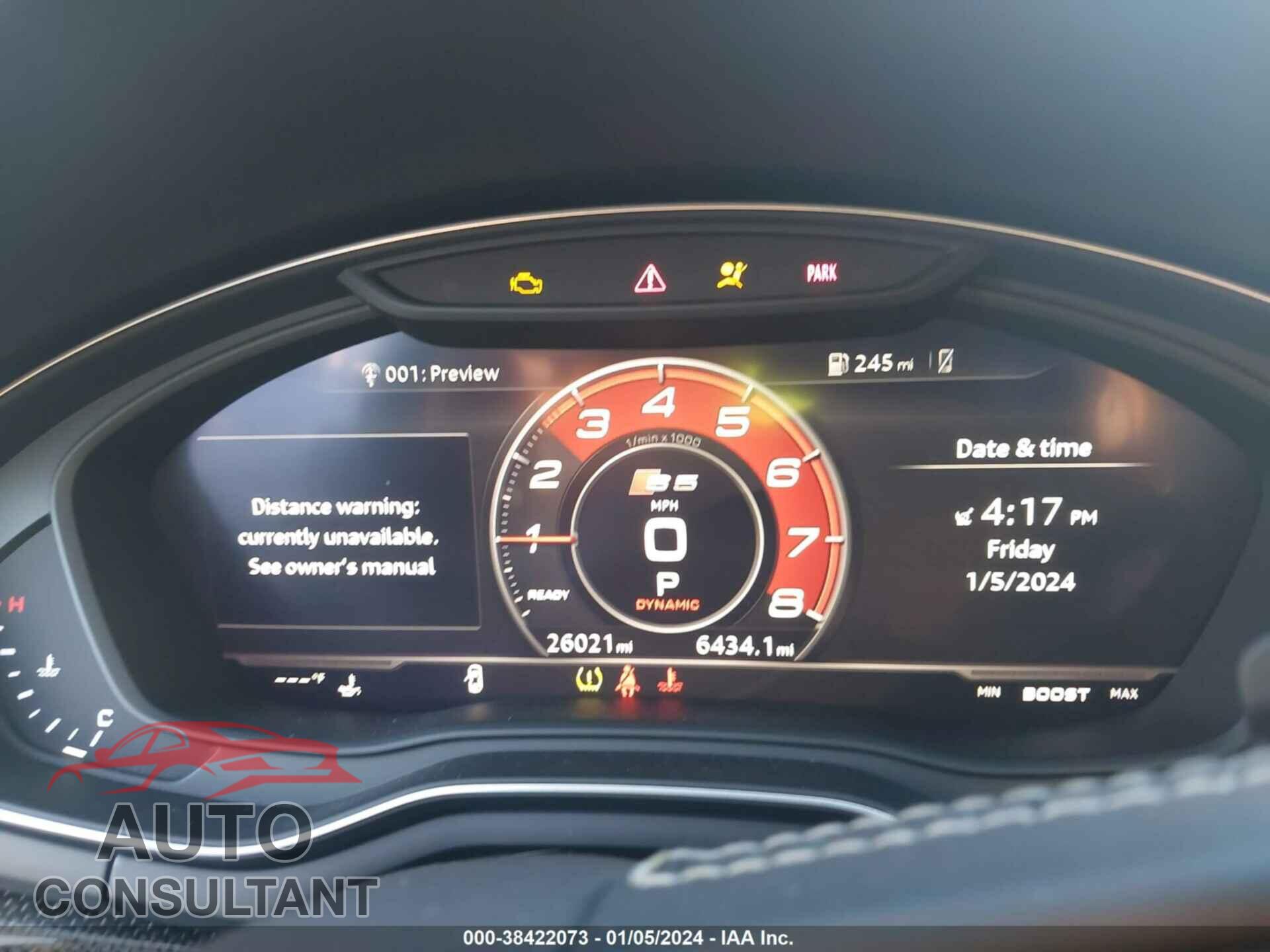 AUDI S5 2019 - WAUC4DF51KA056499