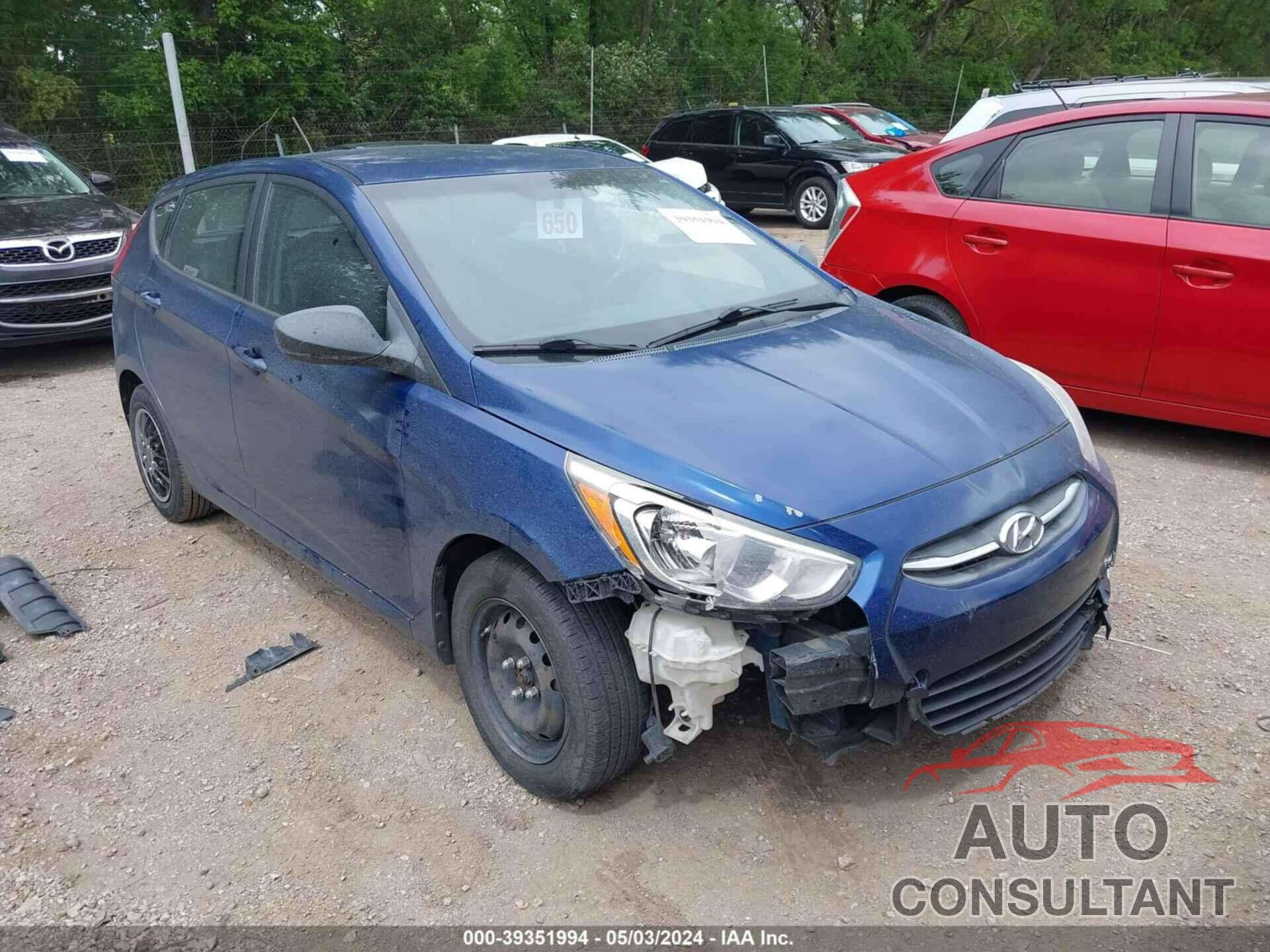 HYUNDAI ACCENT 2016 - KMHCT5AE3GU256918