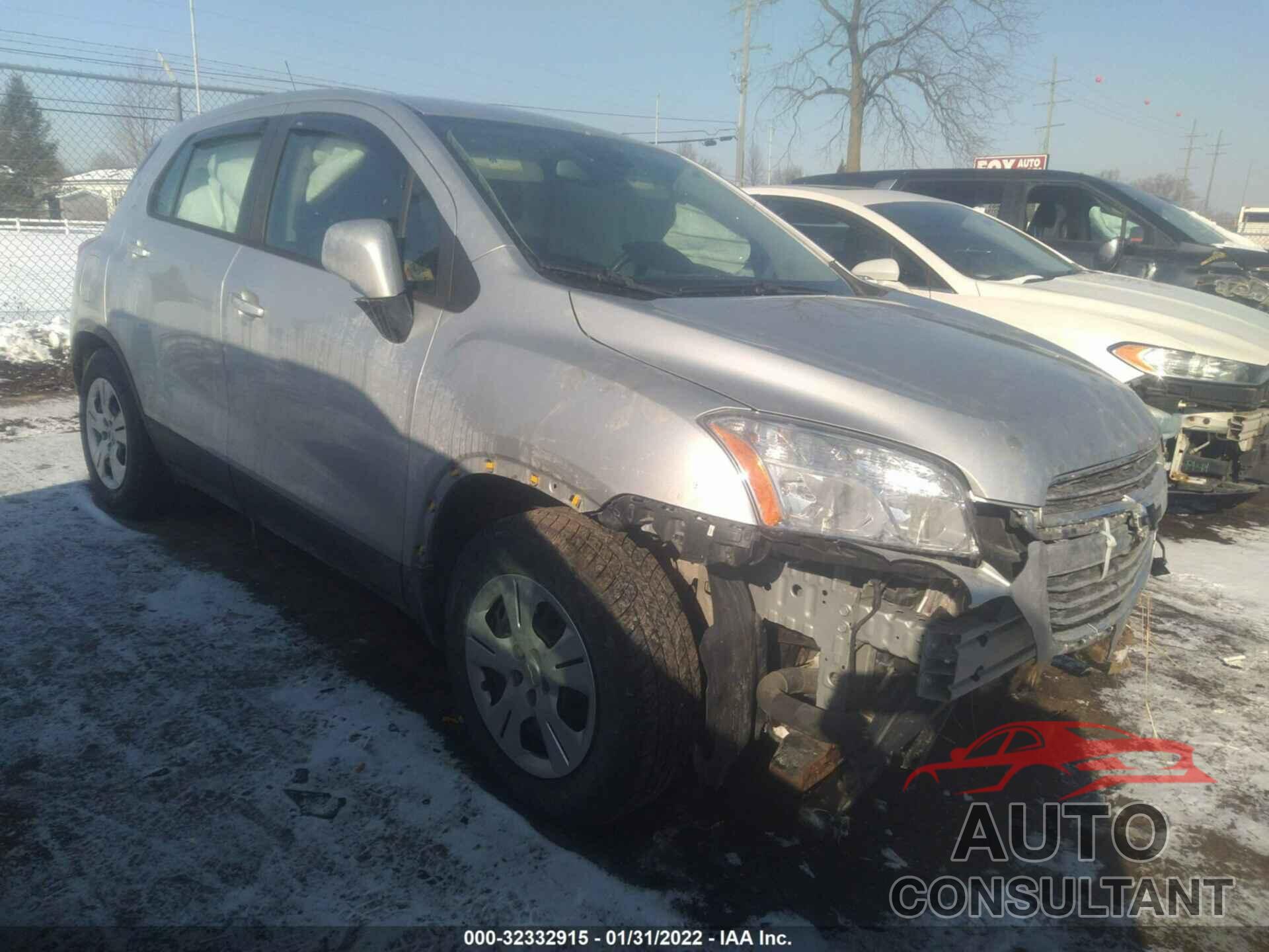 CHEVROLET TRAX 2016 - KL7CJKSB9GB591123