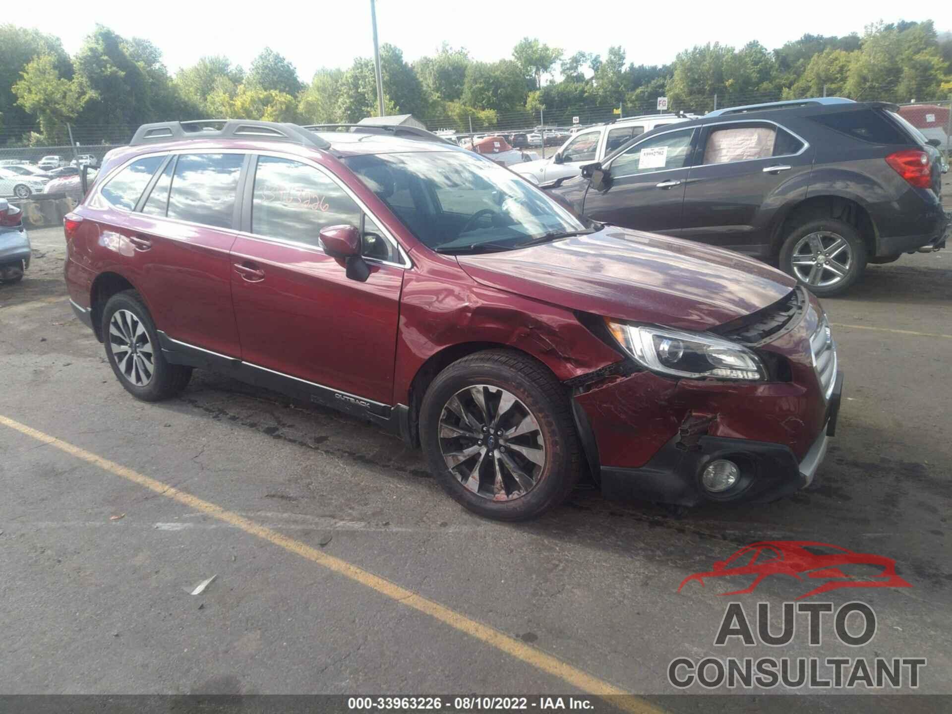 SUBARU OUTBACK 2016 - 4S4BSANC0G3320516
