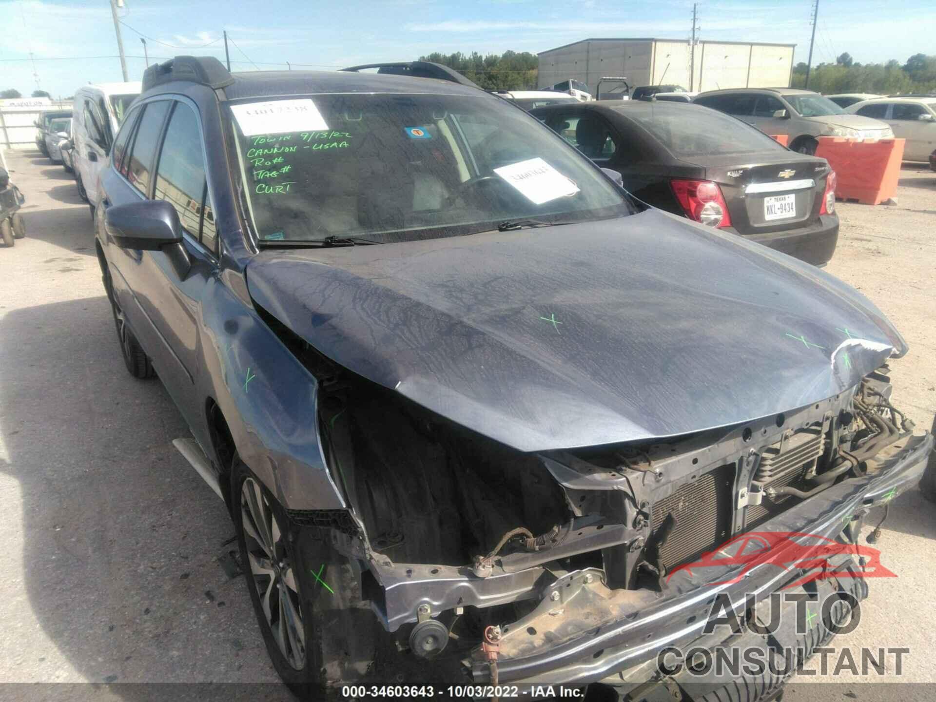 SUBARU OUTBACK 2016 - 4S4BSBNC8G3244663