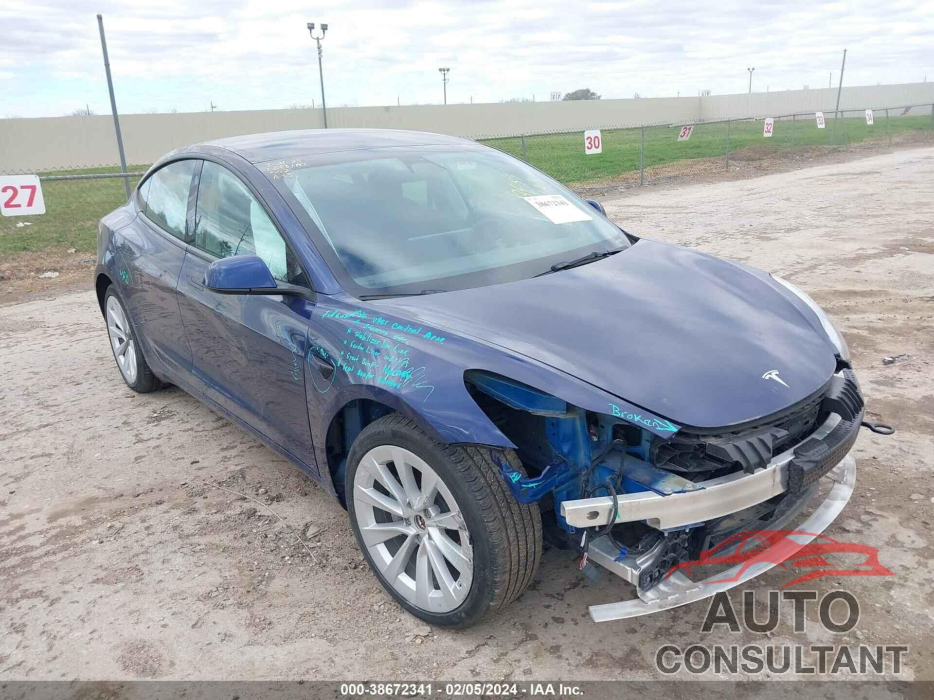 TESLA MODEL 3 2022 - 5YJ3E1EB7NF263402