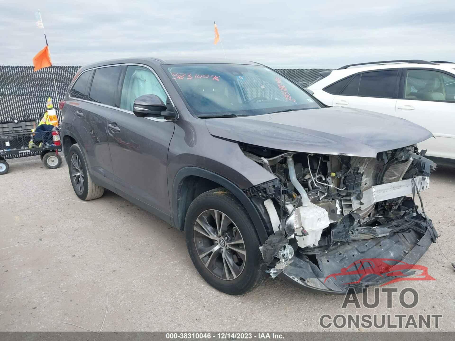 TOYOTA HIGHLANDER 2019 - 5TDZZRFH4KS313339