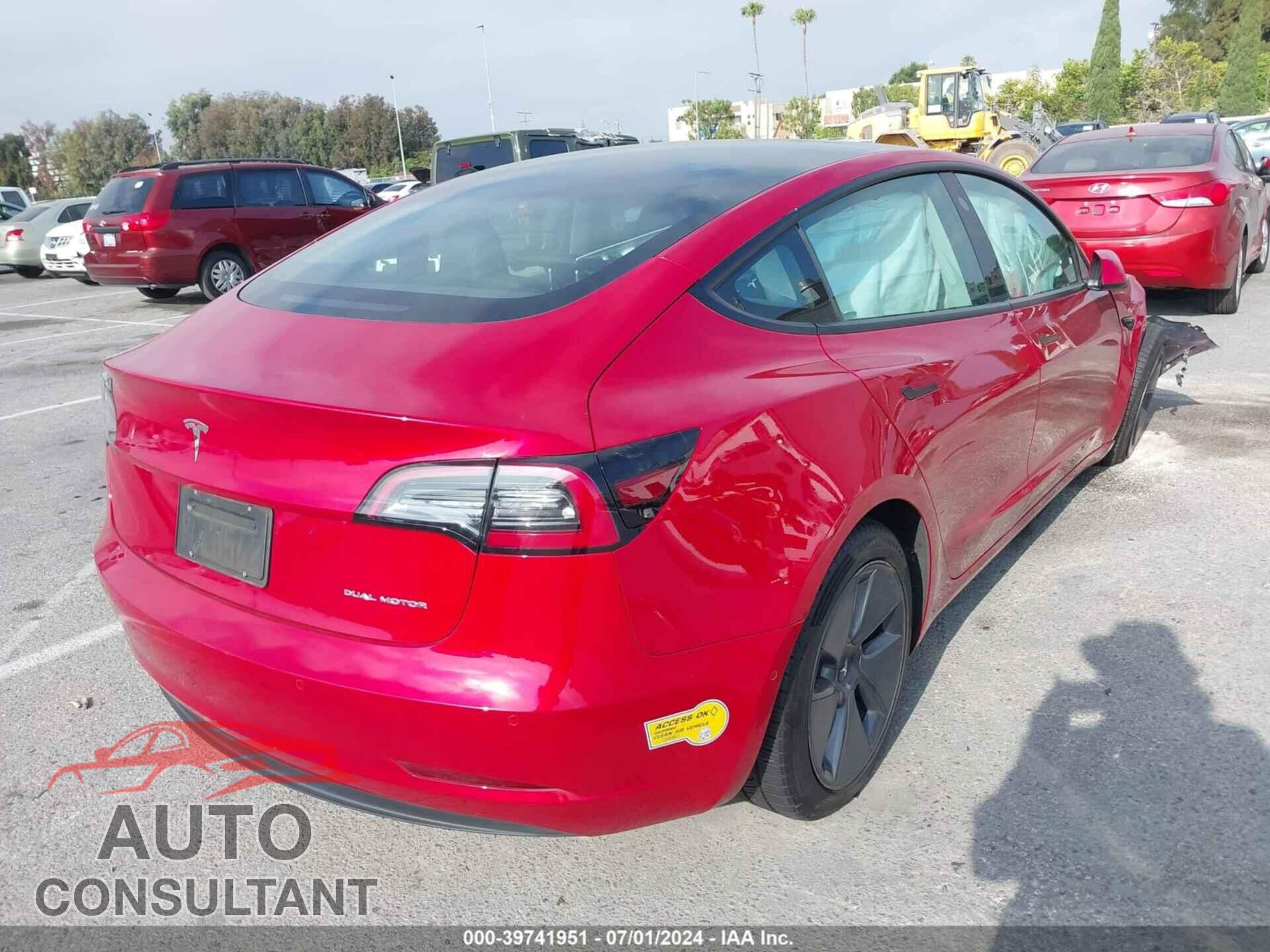 TESLA MODEL 3 2022 - 5YJ3E1EB2NF362242