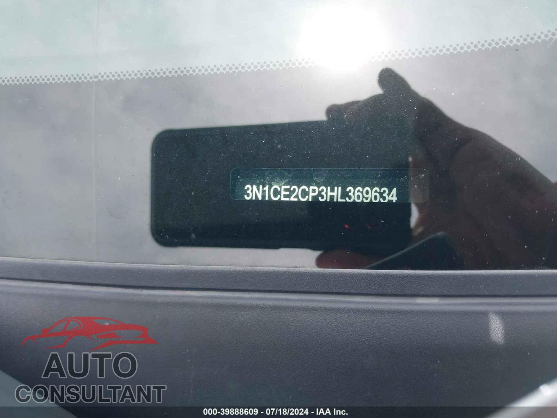 NISSAN VERSA NOTE 2017 - 3N1CE2CP3HL369634